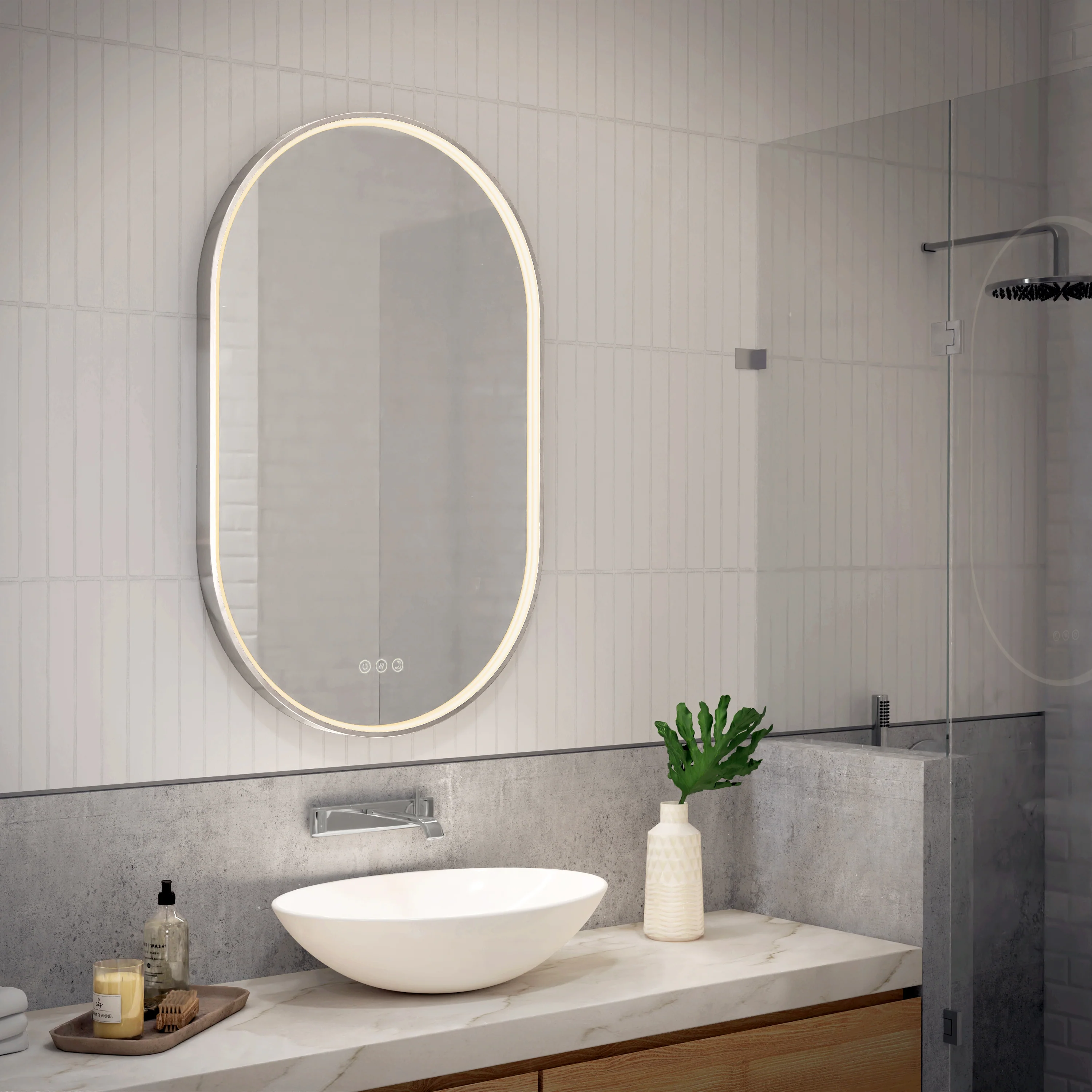 Royce 20 in. x 32 in. (51 x 81 cm) 3 CCT Anti-Fog LED Bathroom Mirror - Image 2