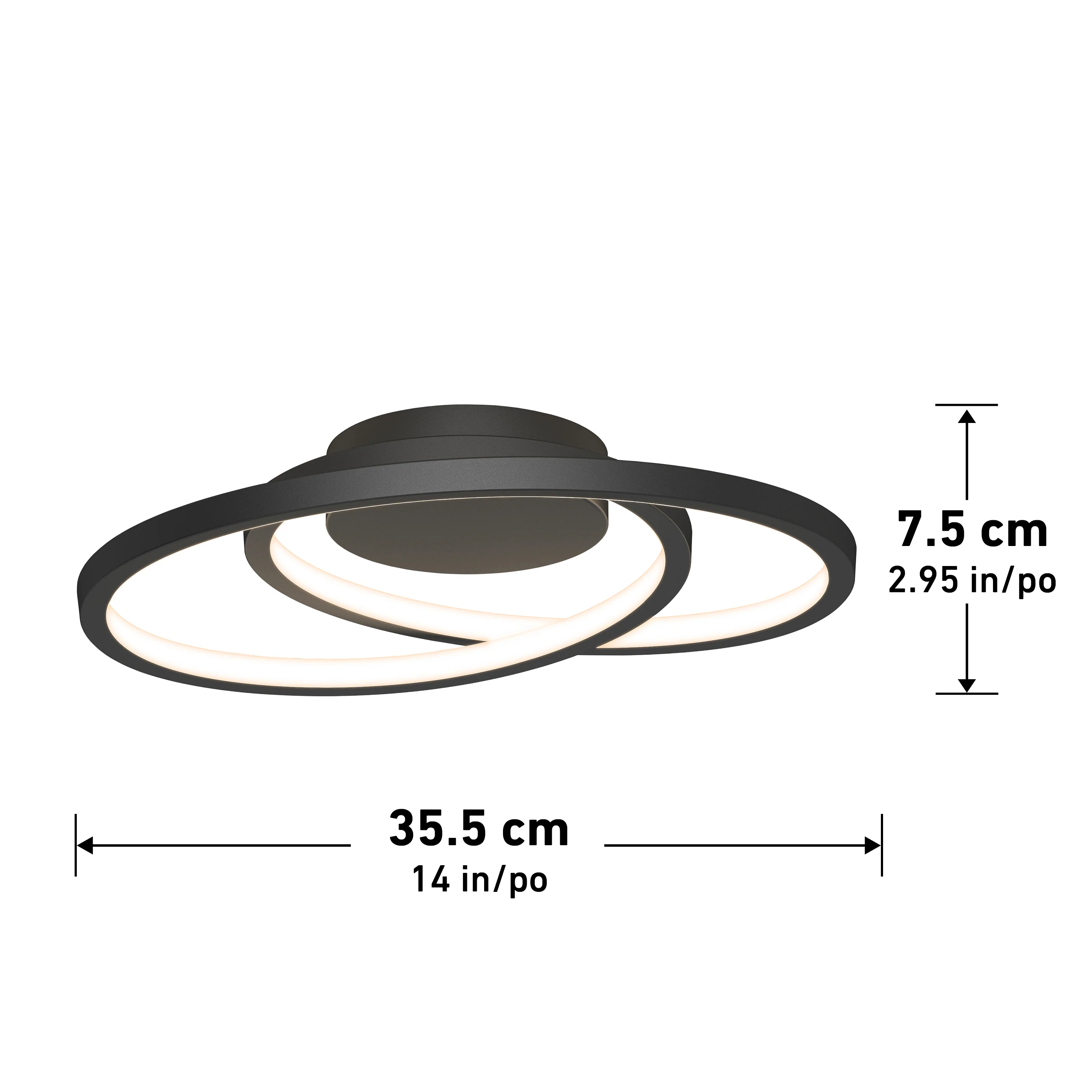 Salto 14 in. (36 cm) Modern LED Flush Mount Ceiling Light - Image 11