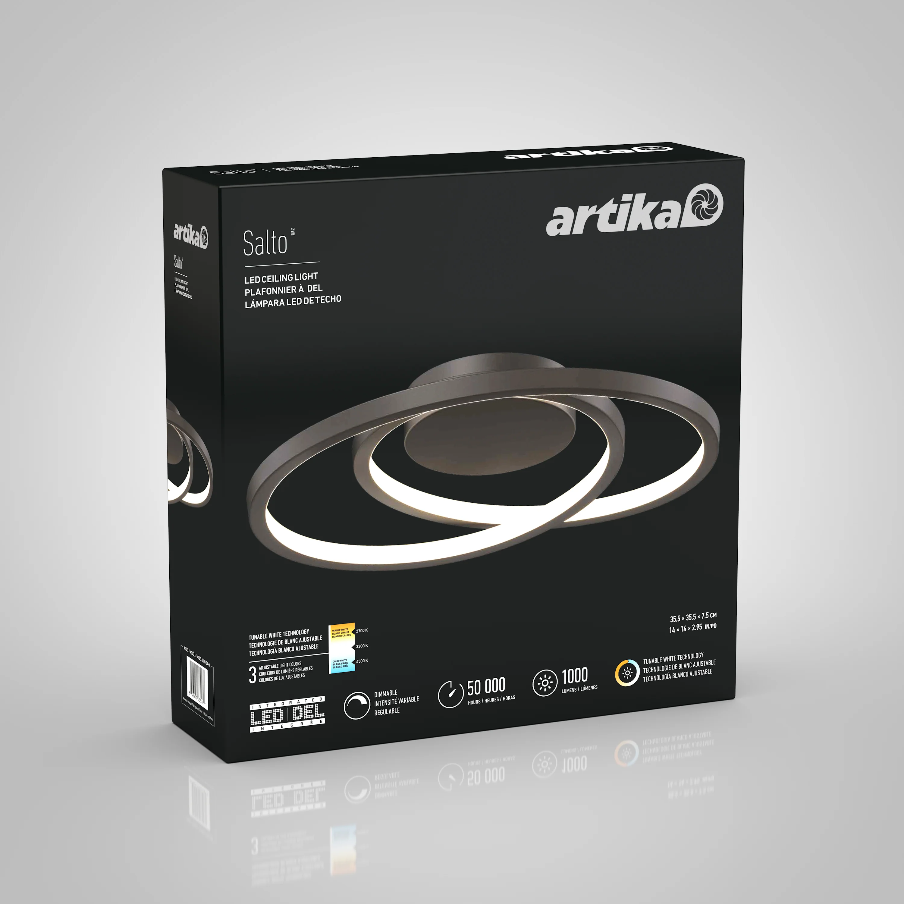 Salto 14 in. (36 cm) Modern LED Flush Mount Ceiling Light - Image 9