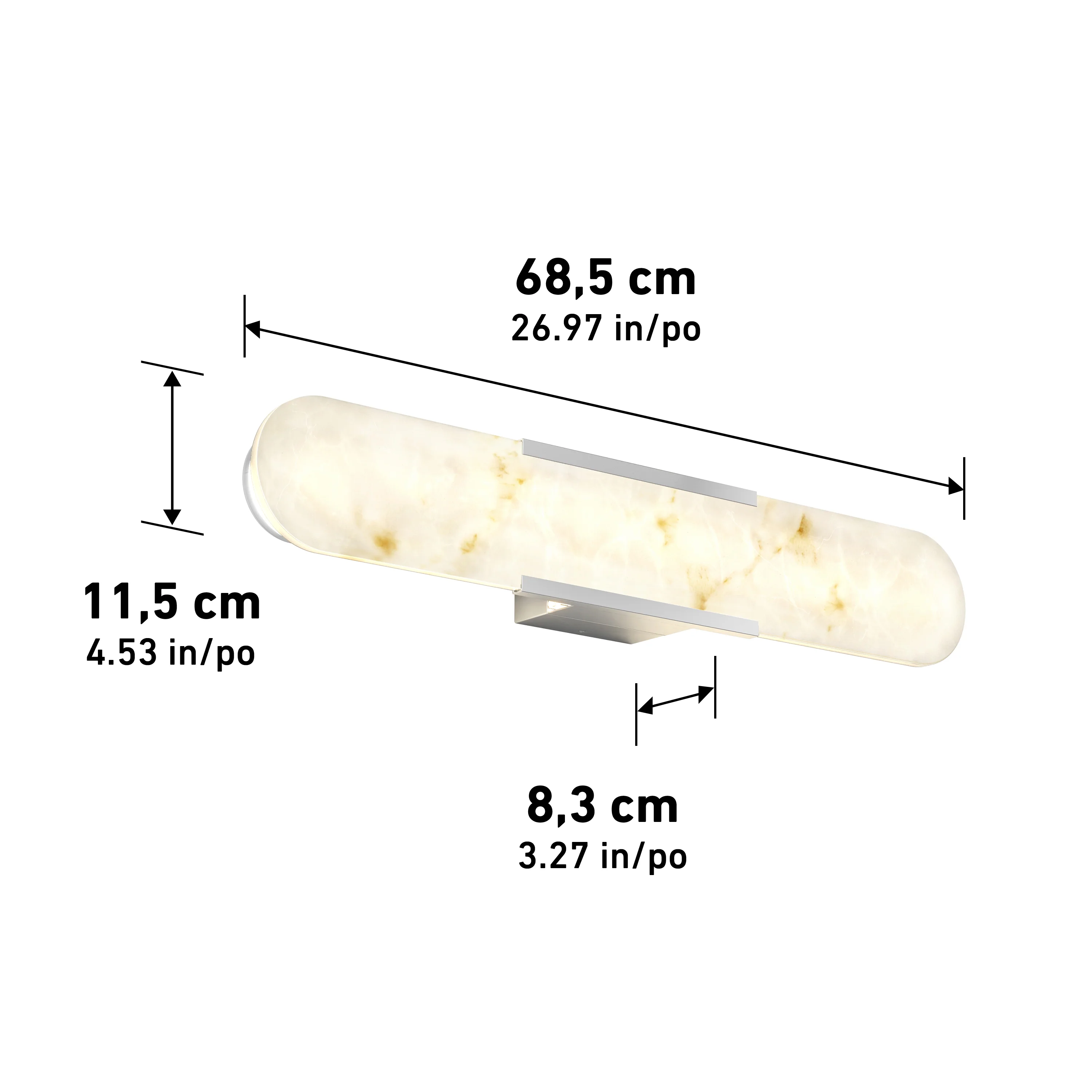 Selena 27-in (69 cm) Integrated LED 3-CCT Vanity Light Bar for Bathroom - Image 15
