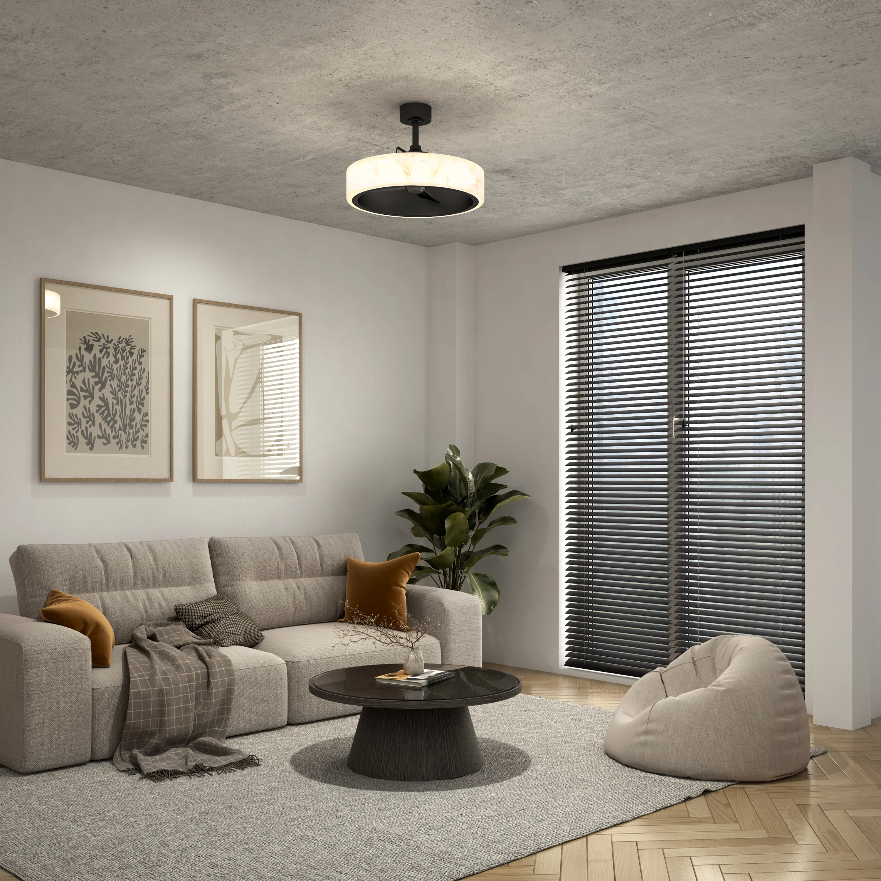 Selena 23 in. (58 cm) LED modern fandelier ceiling fan with light - includes remote - Image 7