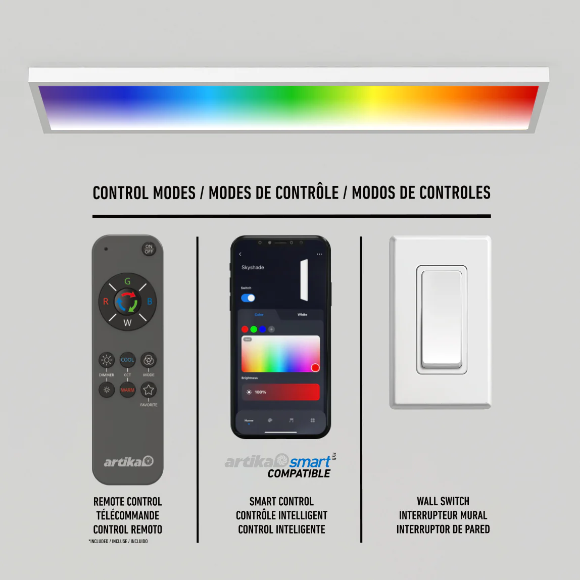 Skyshade 48 in. x 12 in. (121 x 30 cm) Modern Ceiling Light RGB - Image 10