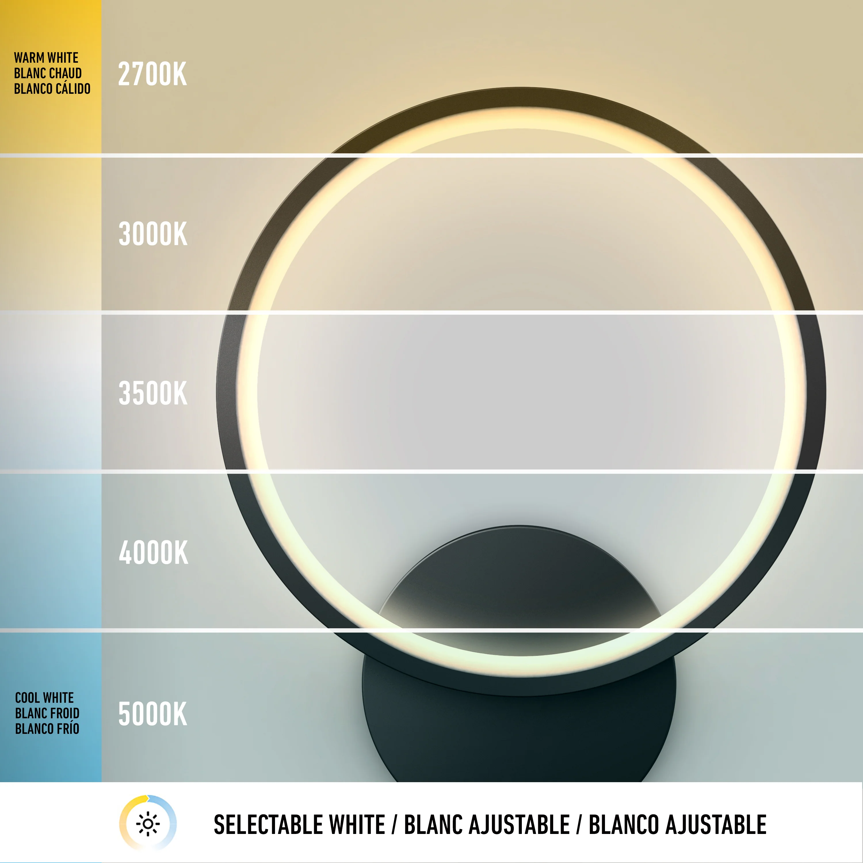 Solis modern LED indoor-outdoor wall light 5 CCT - Image 10
