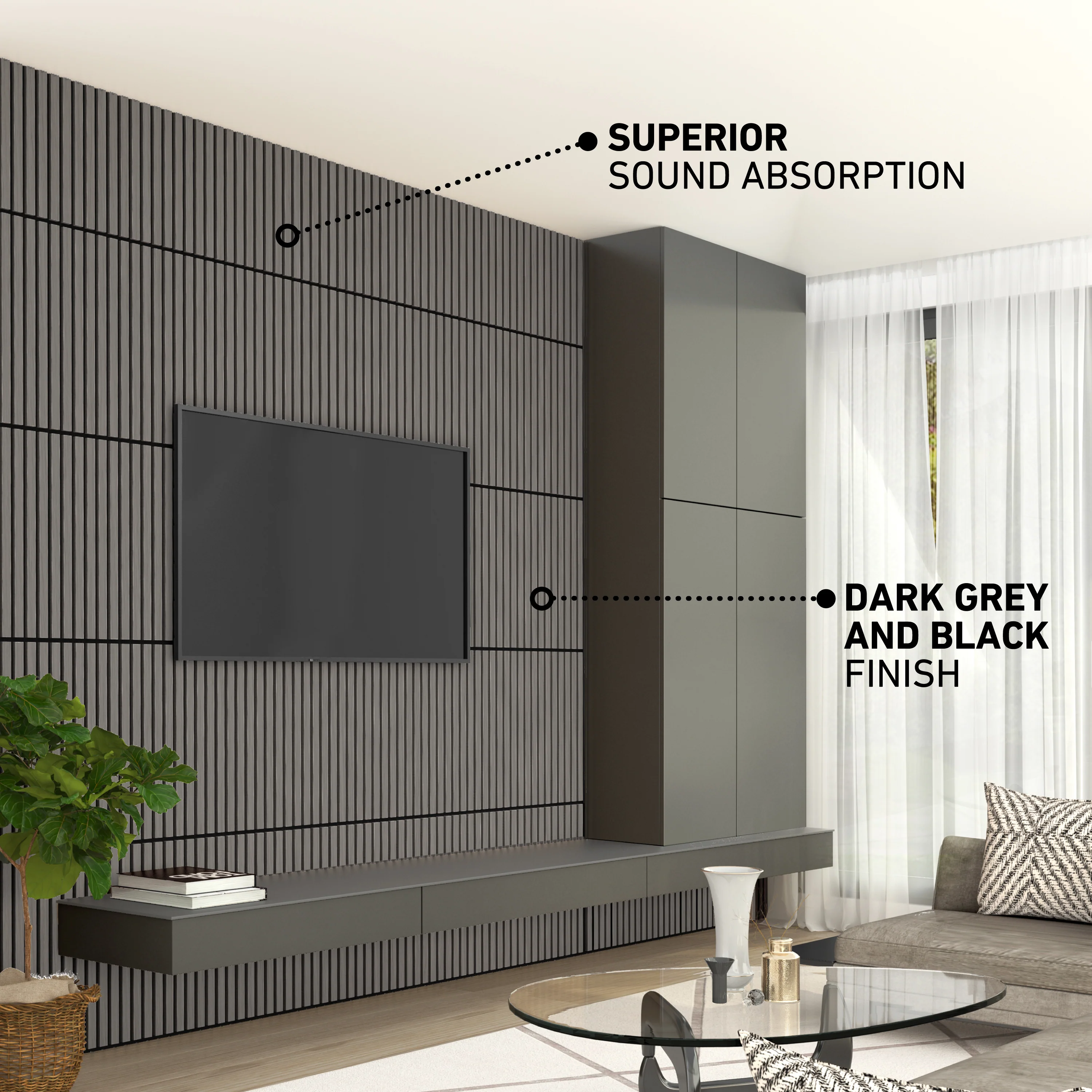 Sonolok 15.5 ft sound-absorbing wall panel kit (4-pack) - Image 10