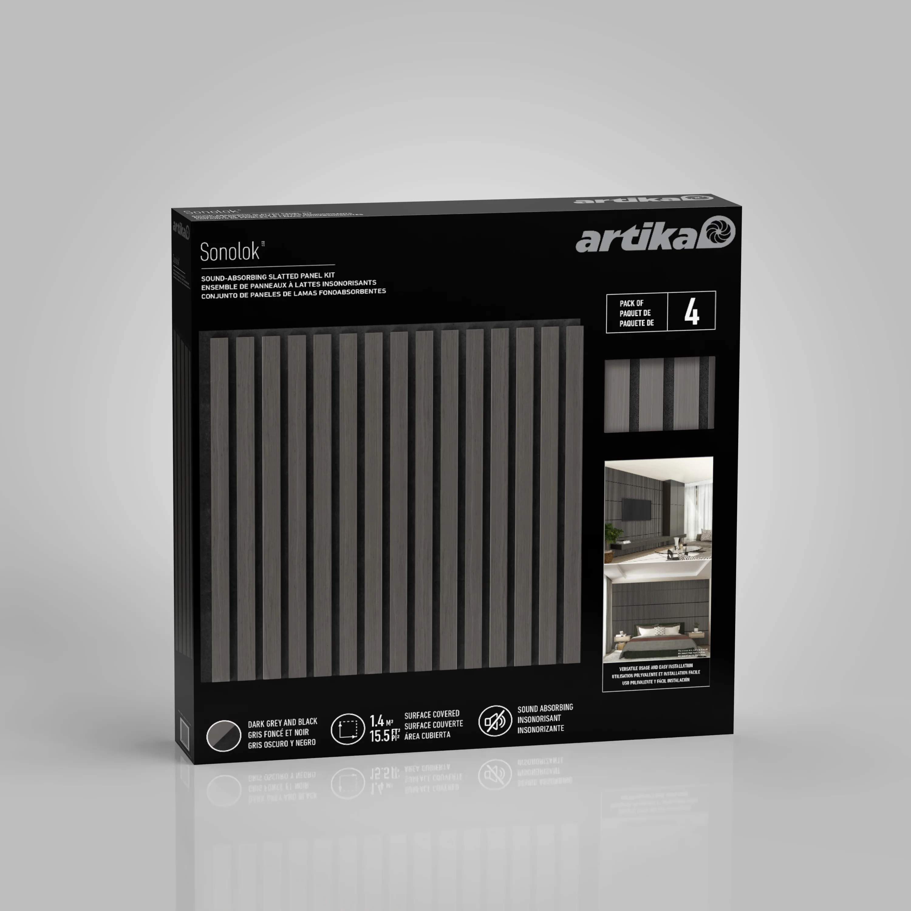Sonolok 15.5 ft sound-absorbing wall panel kit (4-pack) - Image 14
