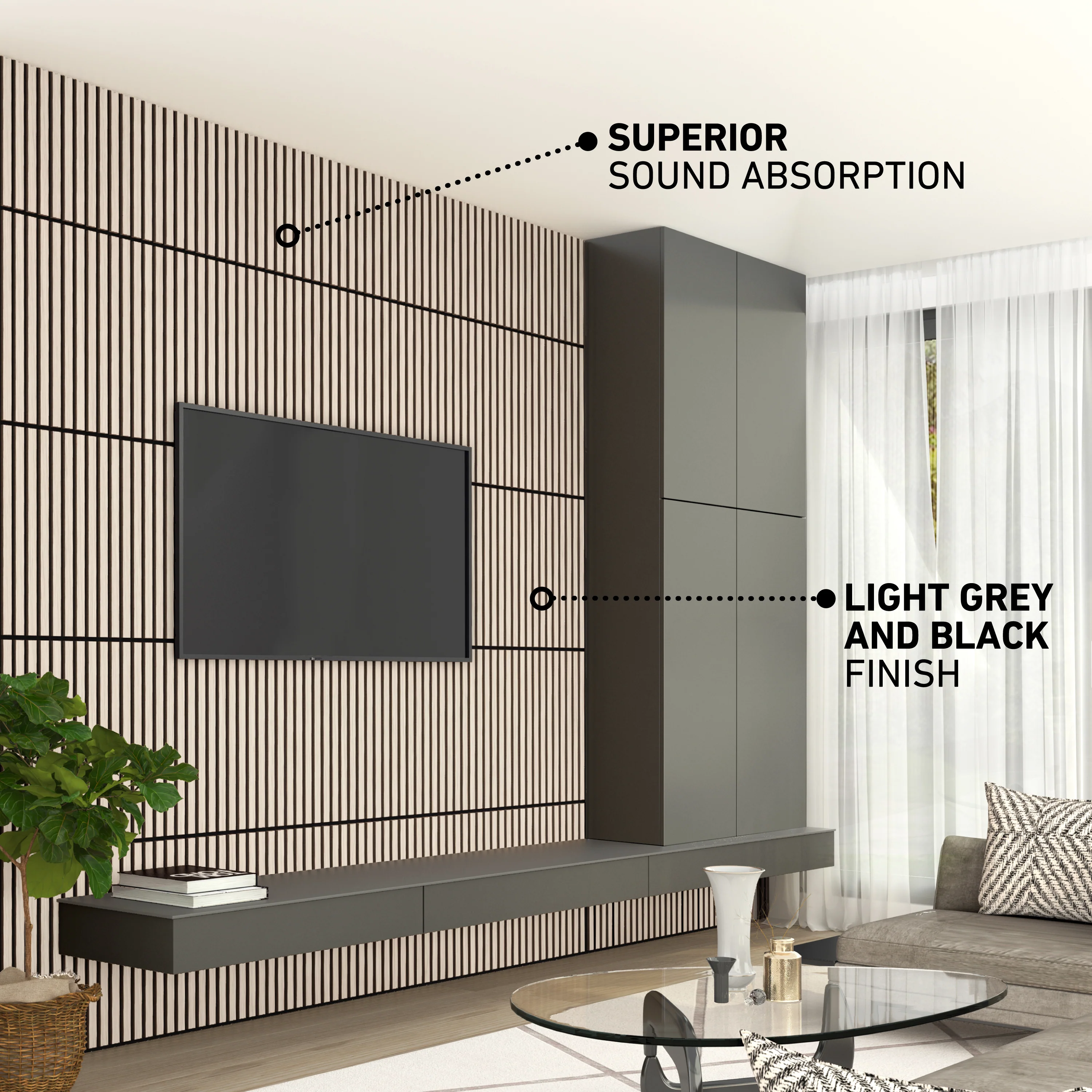 Sonolok 15.5 ft sound-absorbing wall panel kit (4-pack) - Image 24