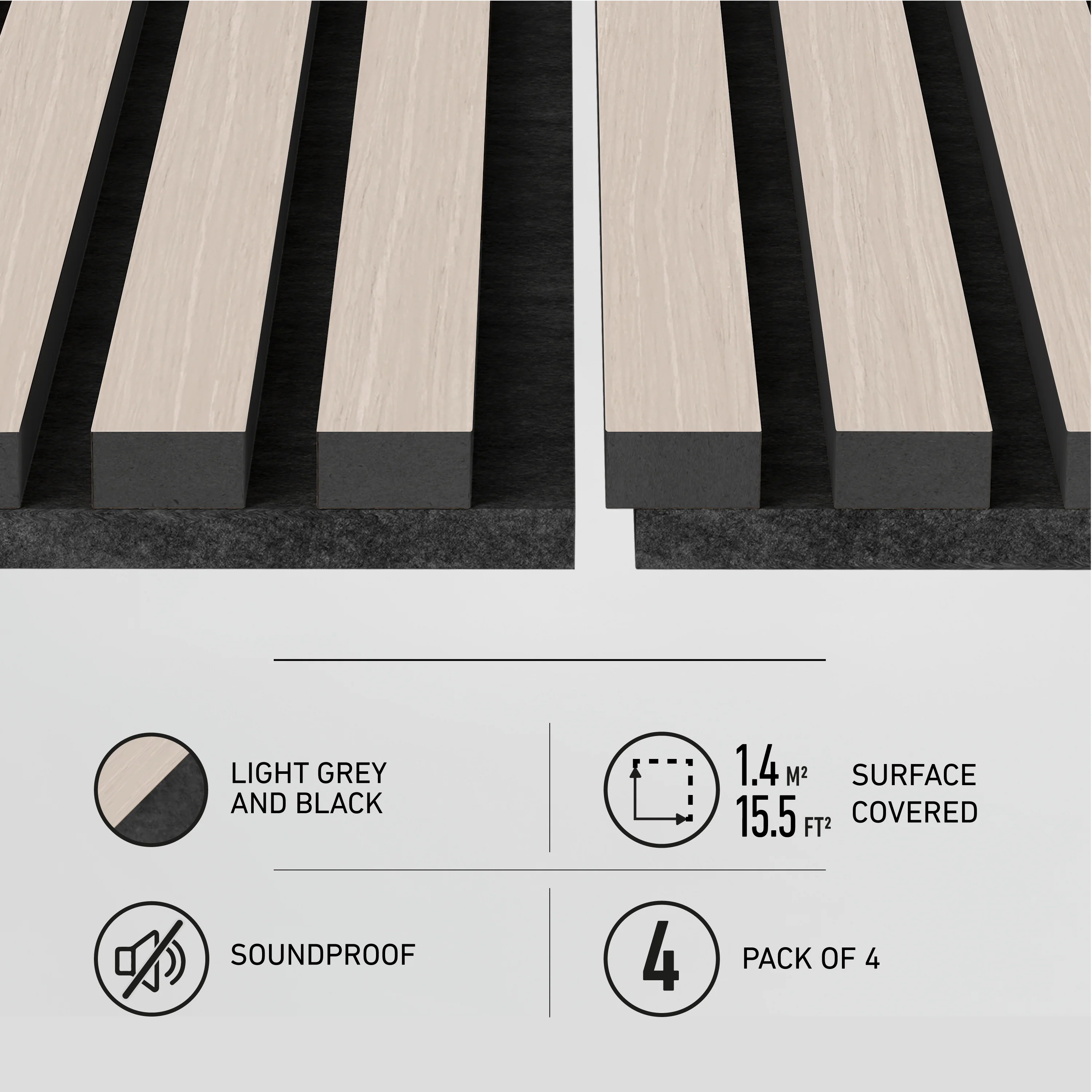 Sonolok 15.5 ft sound-absorbing wall panel kit (4-pack) - Image 25