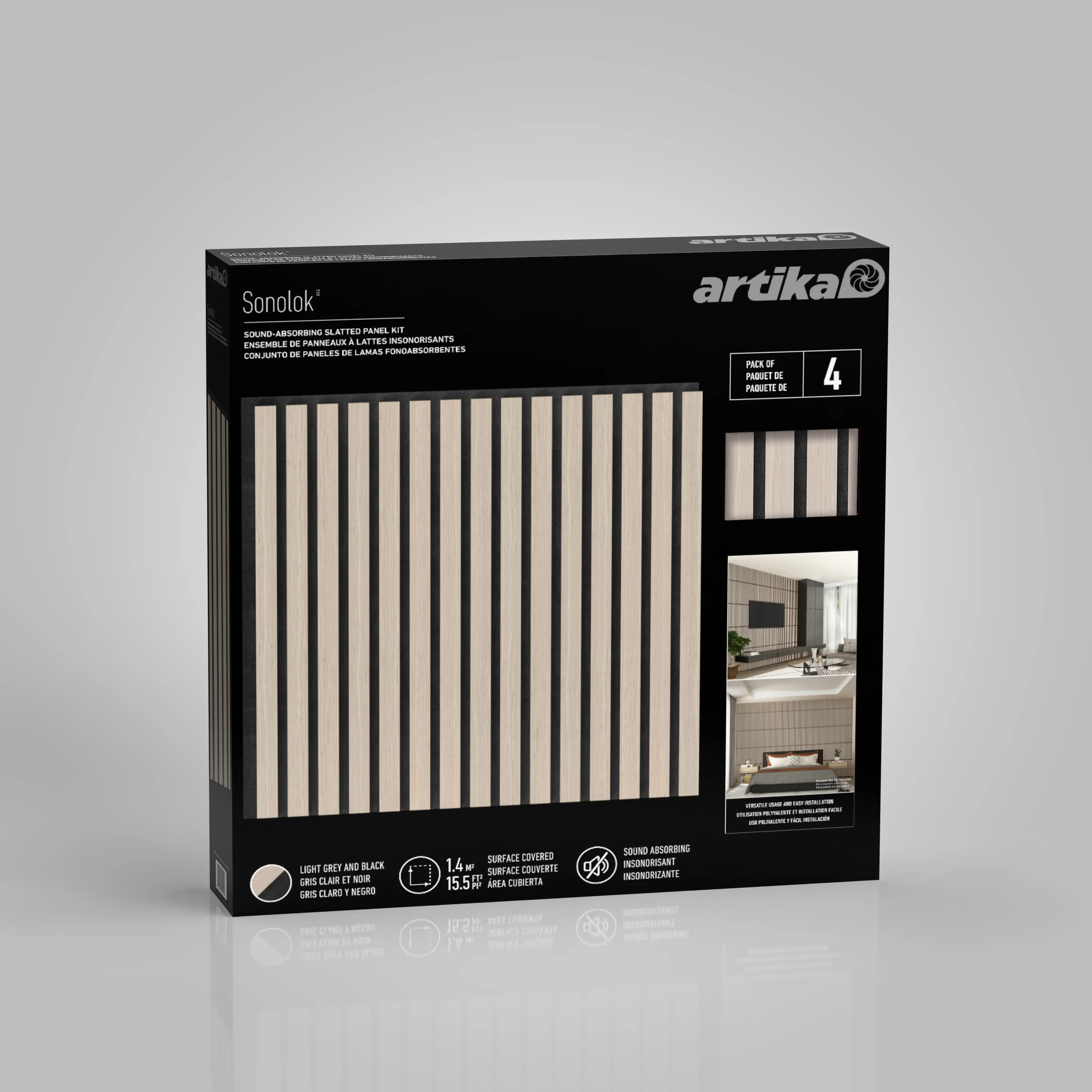 Sonolok 15.5 ft sound-absorbing wall panel kit (4-pack) - Image 30