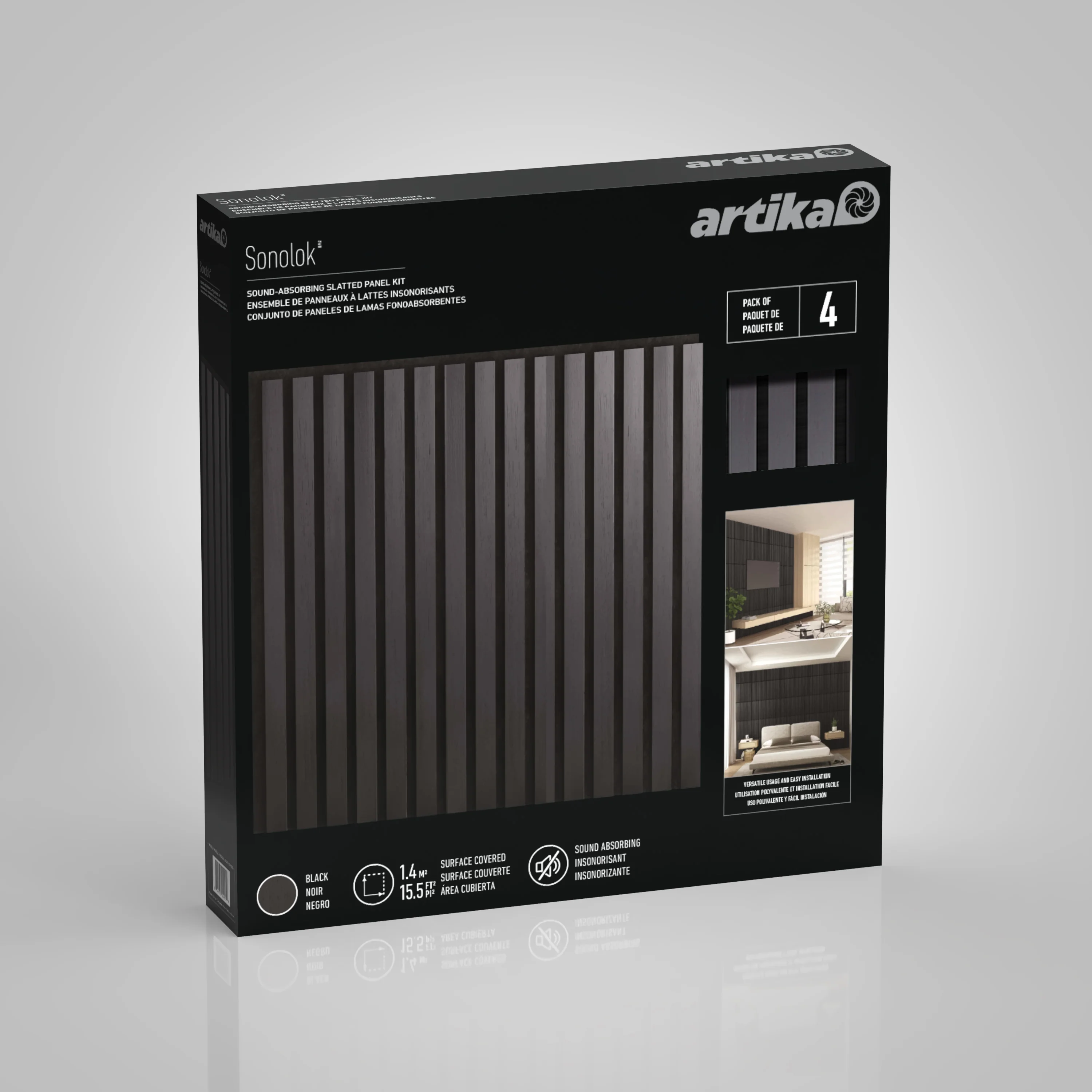 Sonolok 15.5 ft sound-absorbing wall panel kit (4-pack) - Image 15