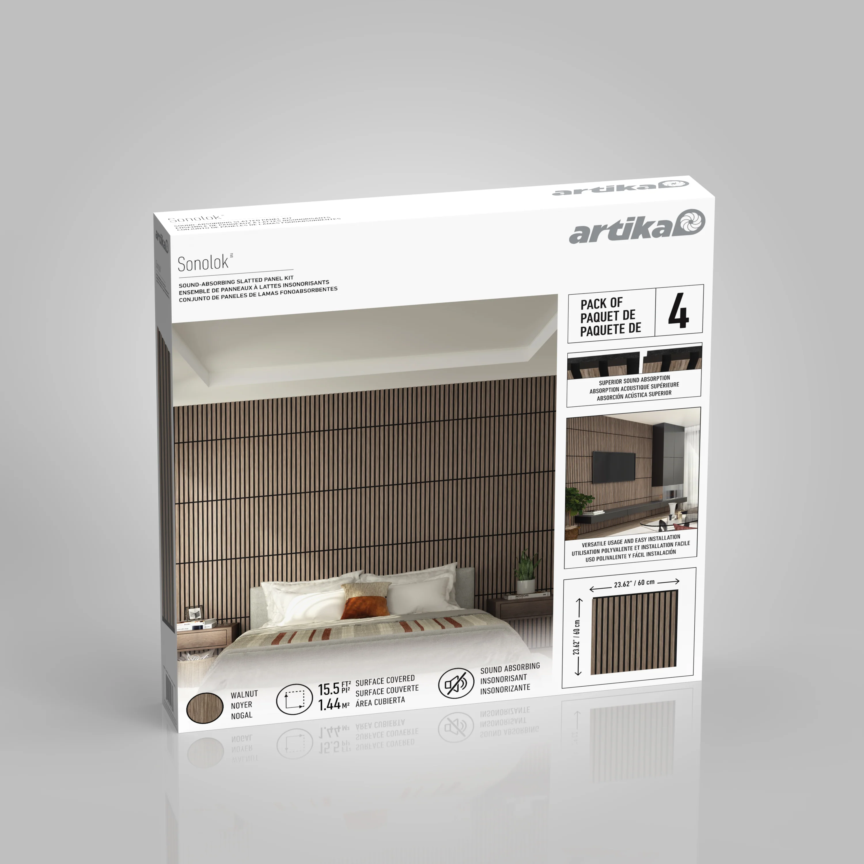 Sonolok 15.5 ft sound-absorbing wall panel kit (4-pack) - Image 32