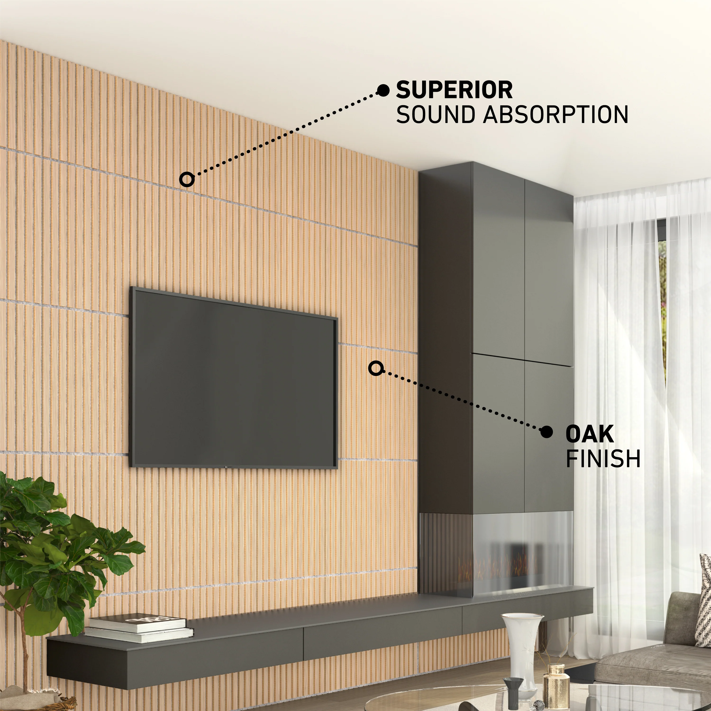 Sonolok 15.5 ft sound-absorbing wall panel kit (4-pack) - Image 56