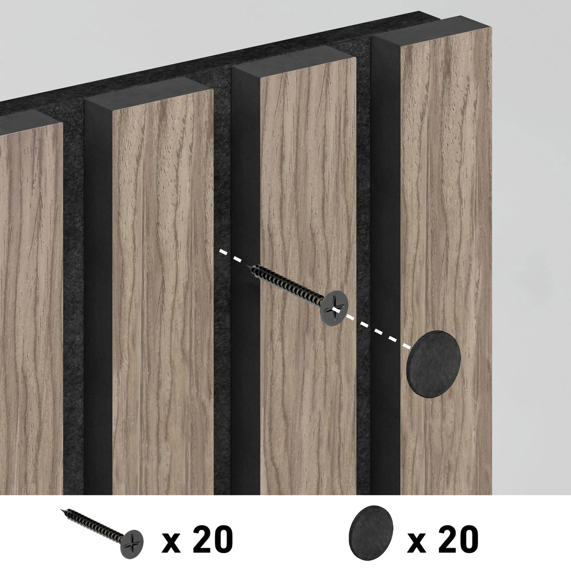 Sonolok sound-absorbing wall panel kit - pack of 6 - Image 11