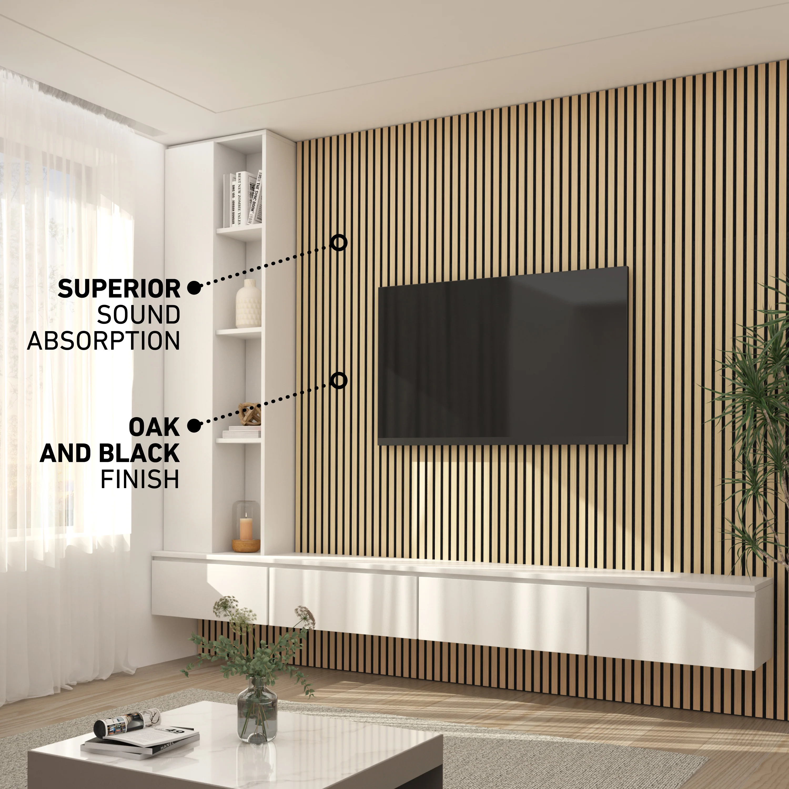 Sonolok sound-absorbing wall panel kit - pack of 6 - Image 25