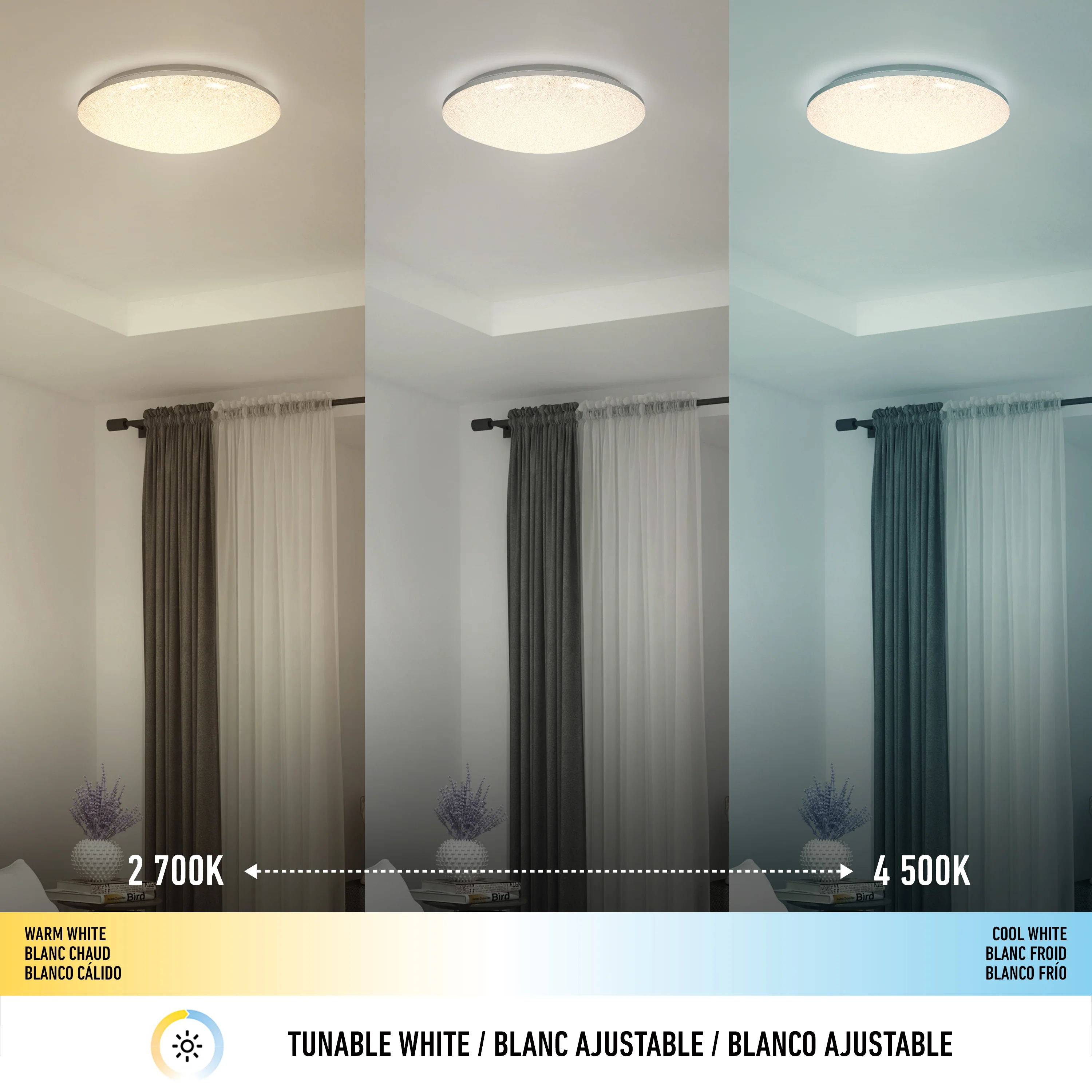 Sparkle 18 in. (45 cm) Modern LED Flush Mount Ceiling Light - With Remote - Image 7