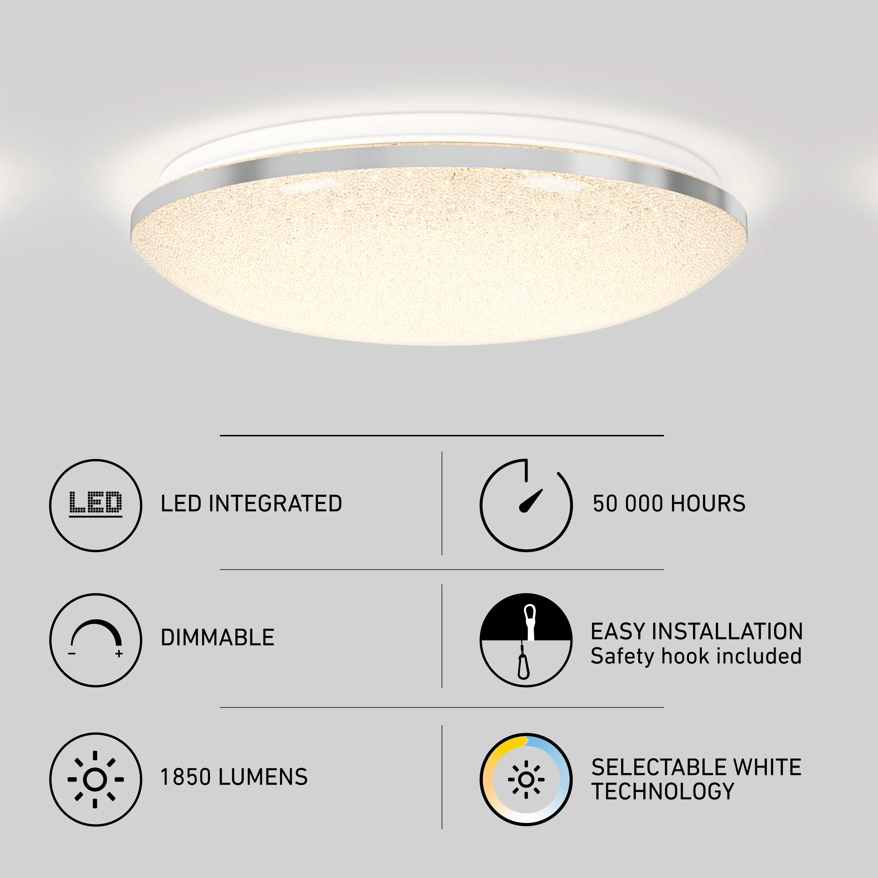 Sparkle 15 in. (38 cm) Modern LED Flush Mount Ceiling Light 5 CCT - Image 16