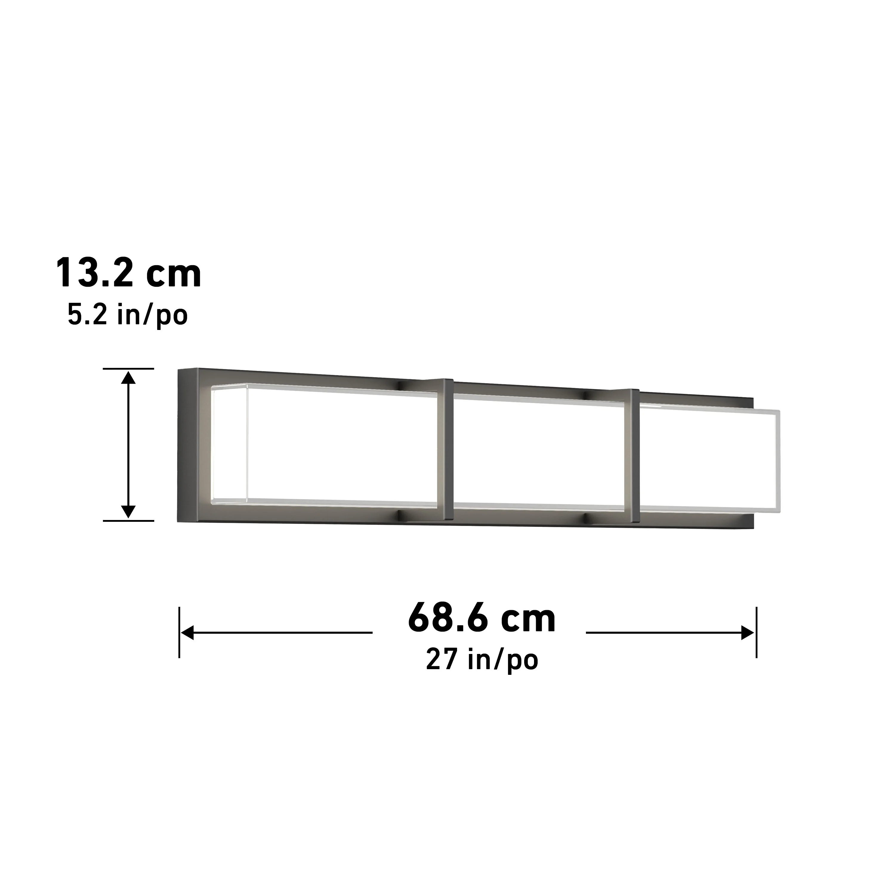 Subway 27-in (69 cm) Integrated LED Vanity Light Bar for Bathroom - Image 9