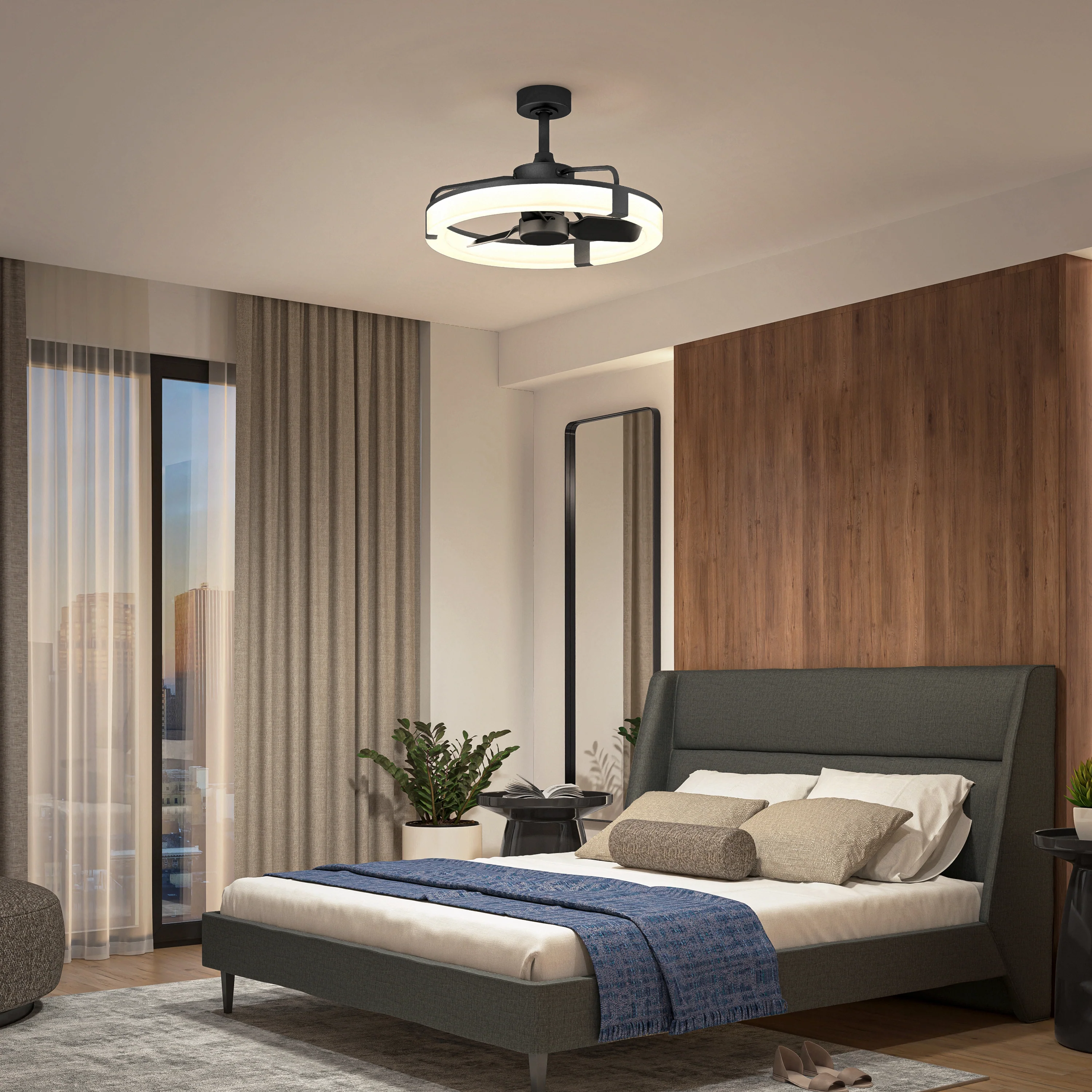 Sunnyvale 23 in. (58 cm) LED modern fandelier ceiling fan with light - includes remote - Image 2