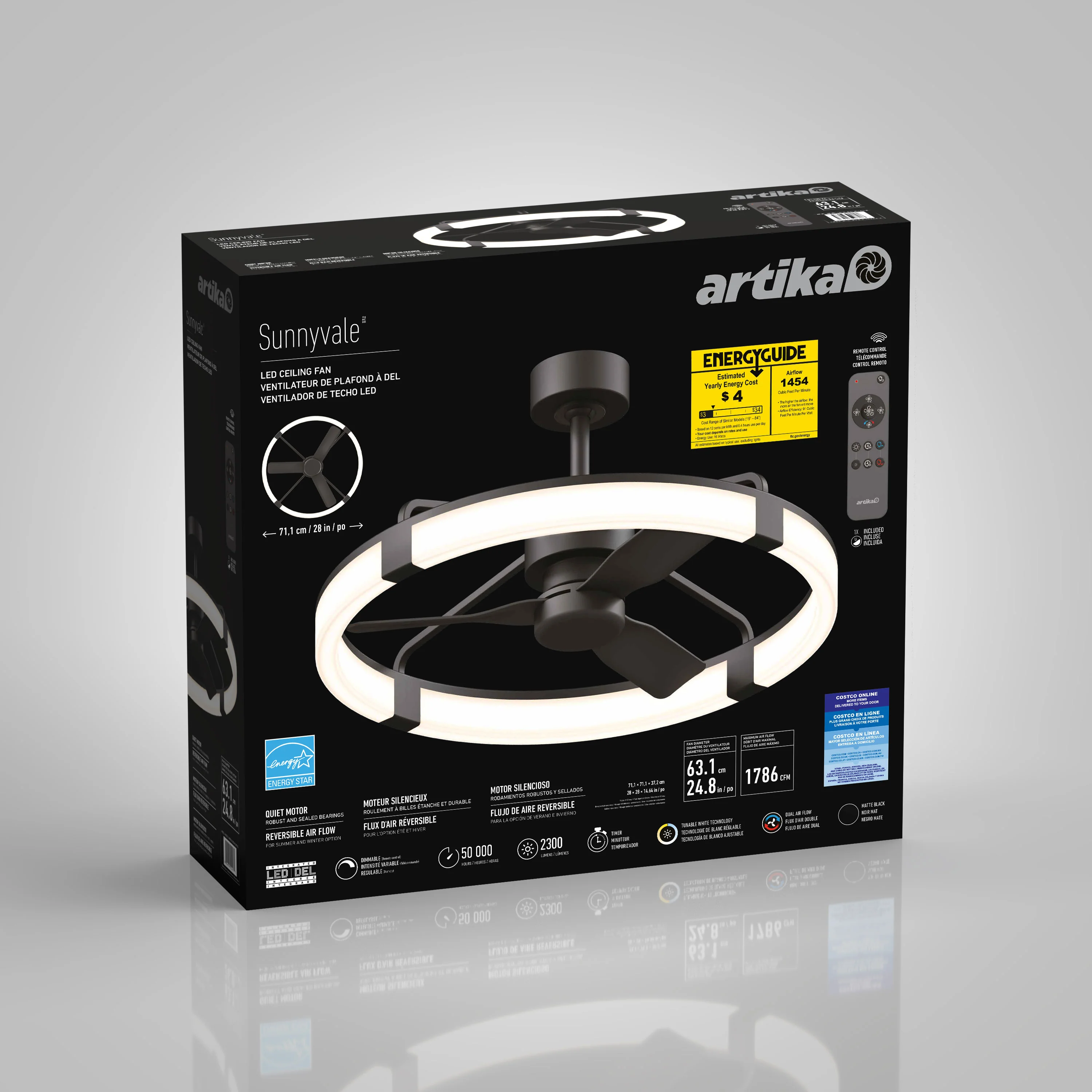 Sunnyvale 28 in. LED modern ceiling fan - with remote - Image 11