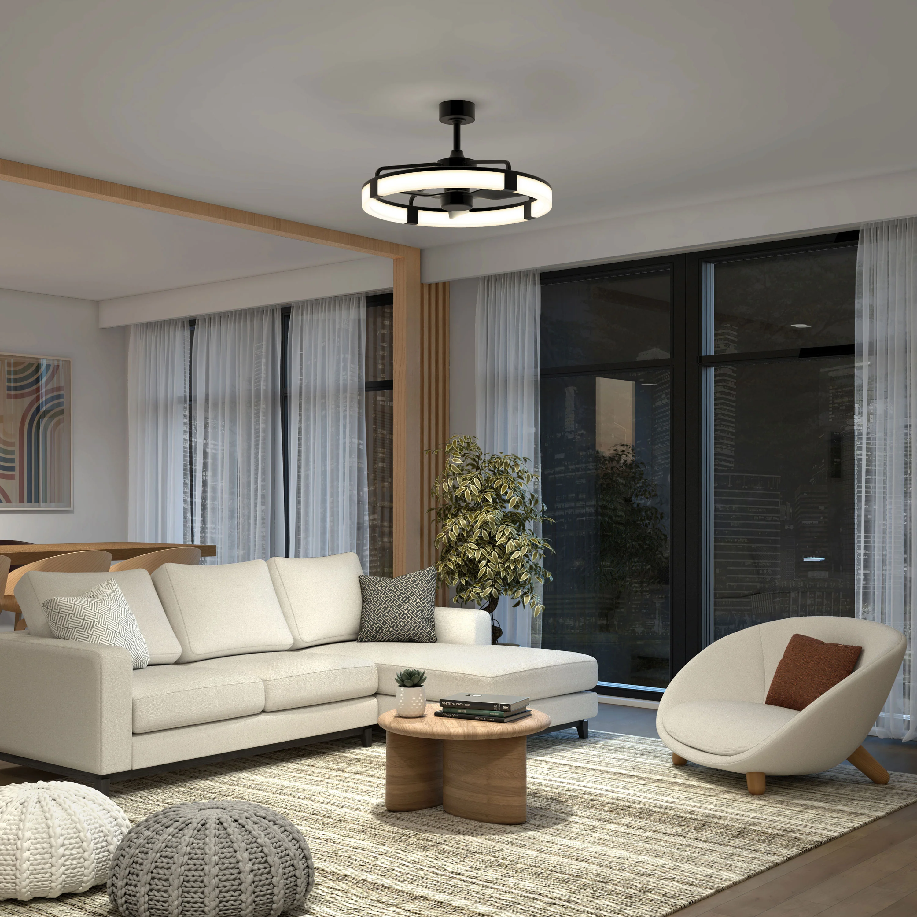 Sunnyvale 28 in. LED modern ceiling fan - with remote - Image 9