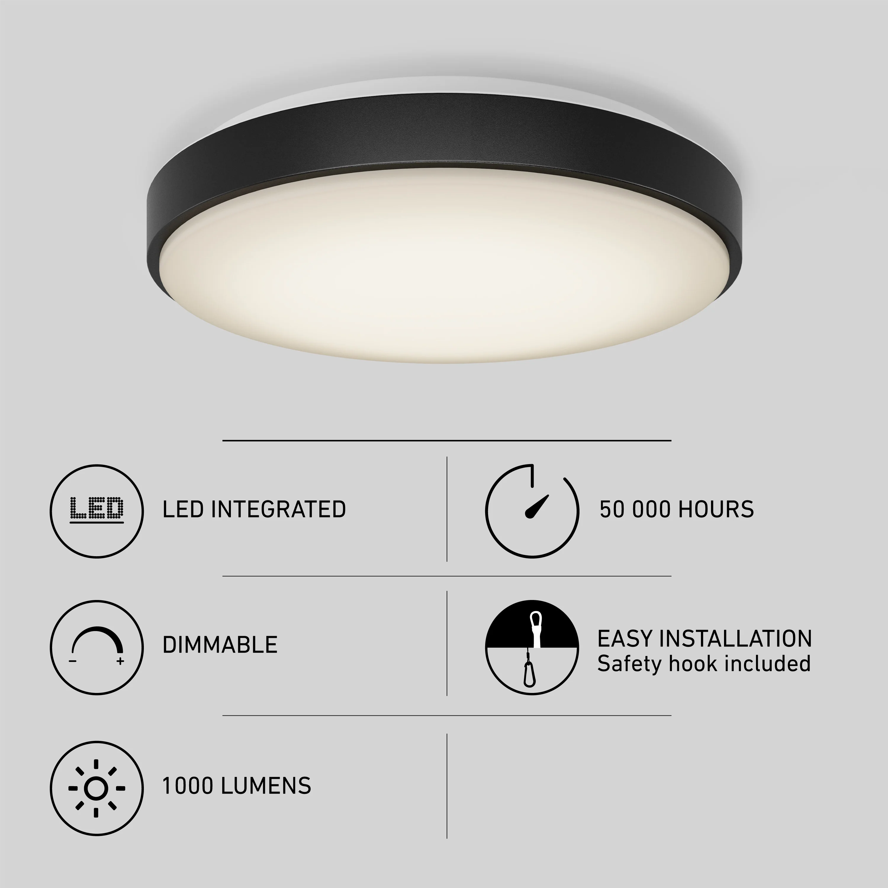 Sunraker 10 in. (26 cm) Modern LED Flush Mount Ceiling Light - Image 7