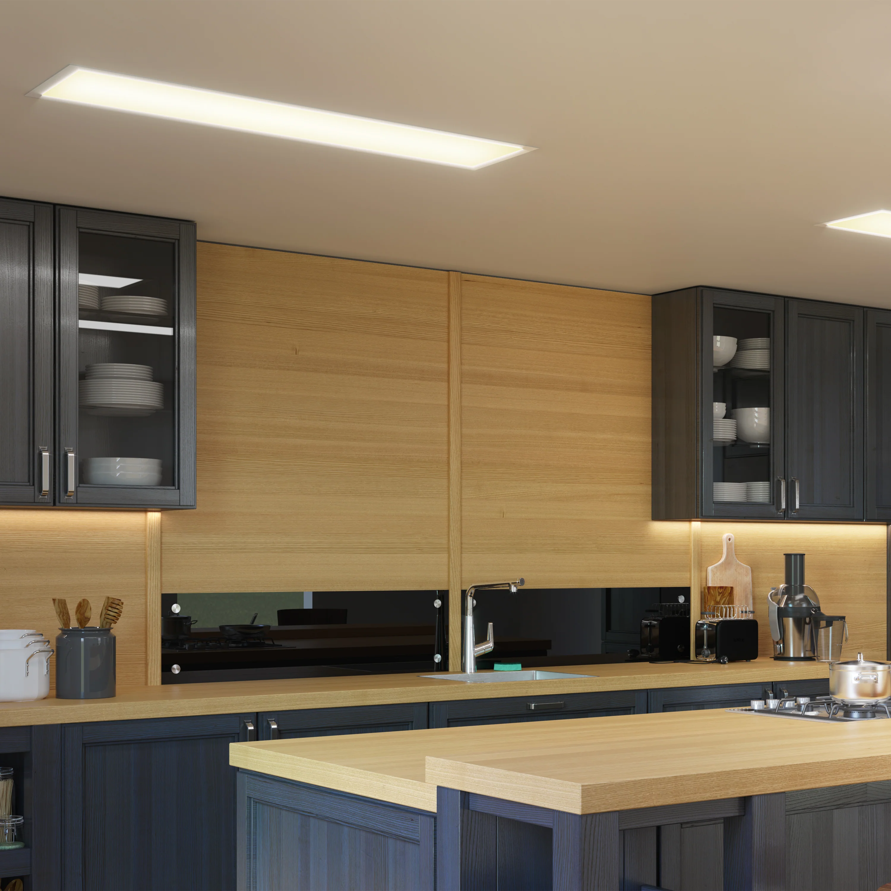 Sunray 48 in. x 12 in. (122 x 30 cm) ultra thin Ceiling Light 3 CCT - Image 6