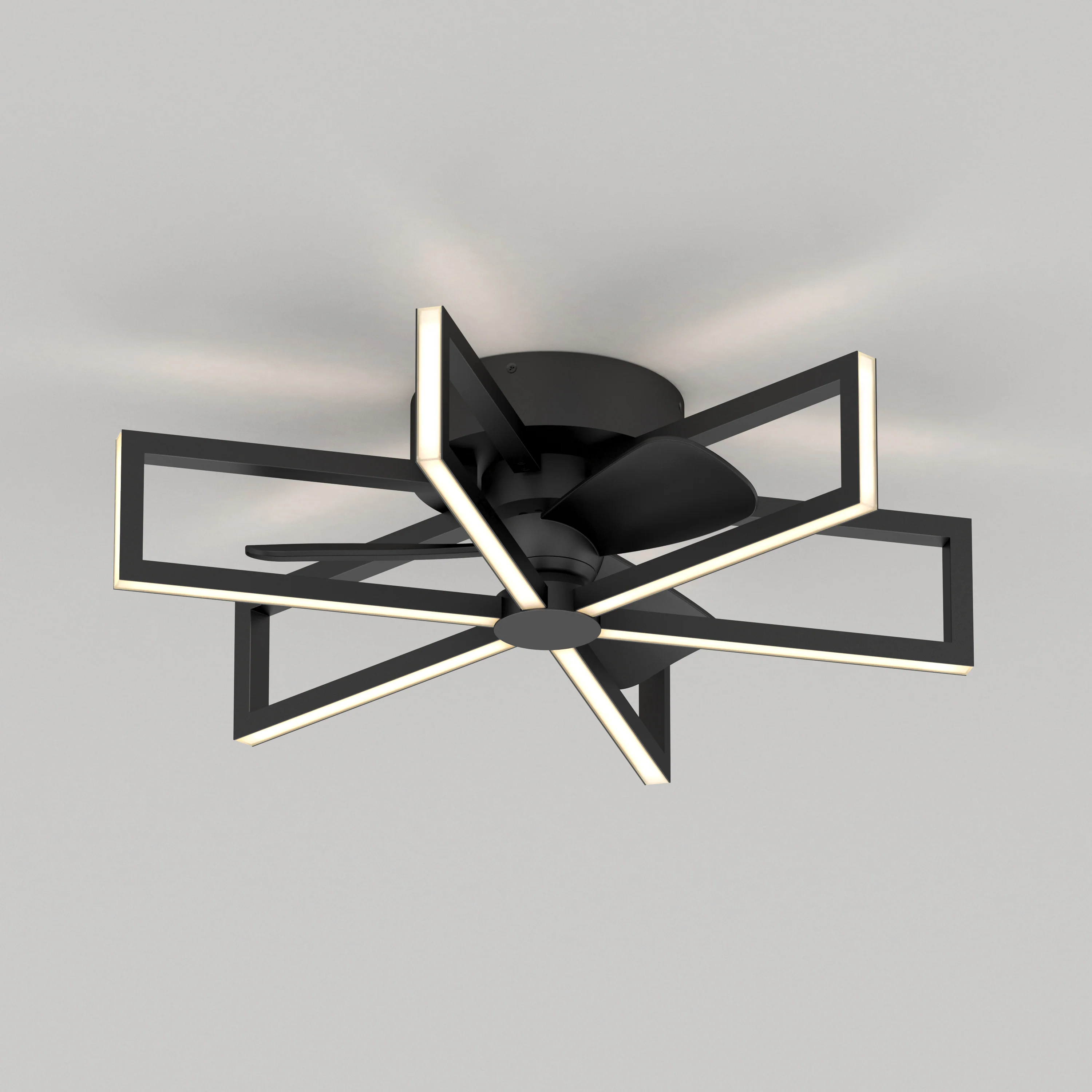 Swirl 26 in. (67 cm) LED modern fandelier ceiling fan with light - includes remote