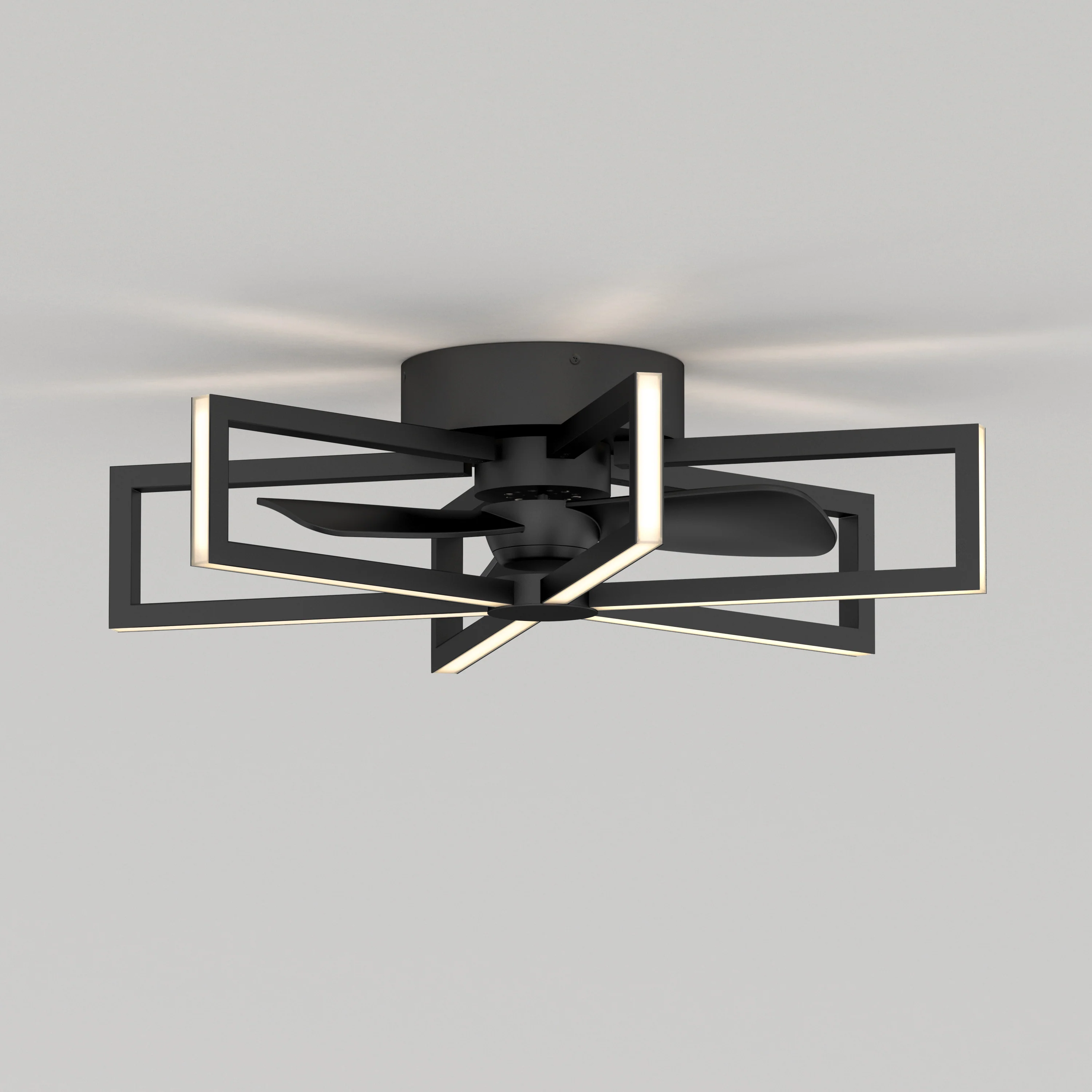 Swirl 26 in. (67 cm) LED modern fandelier ceiling fan with light - includes remote - Image 3