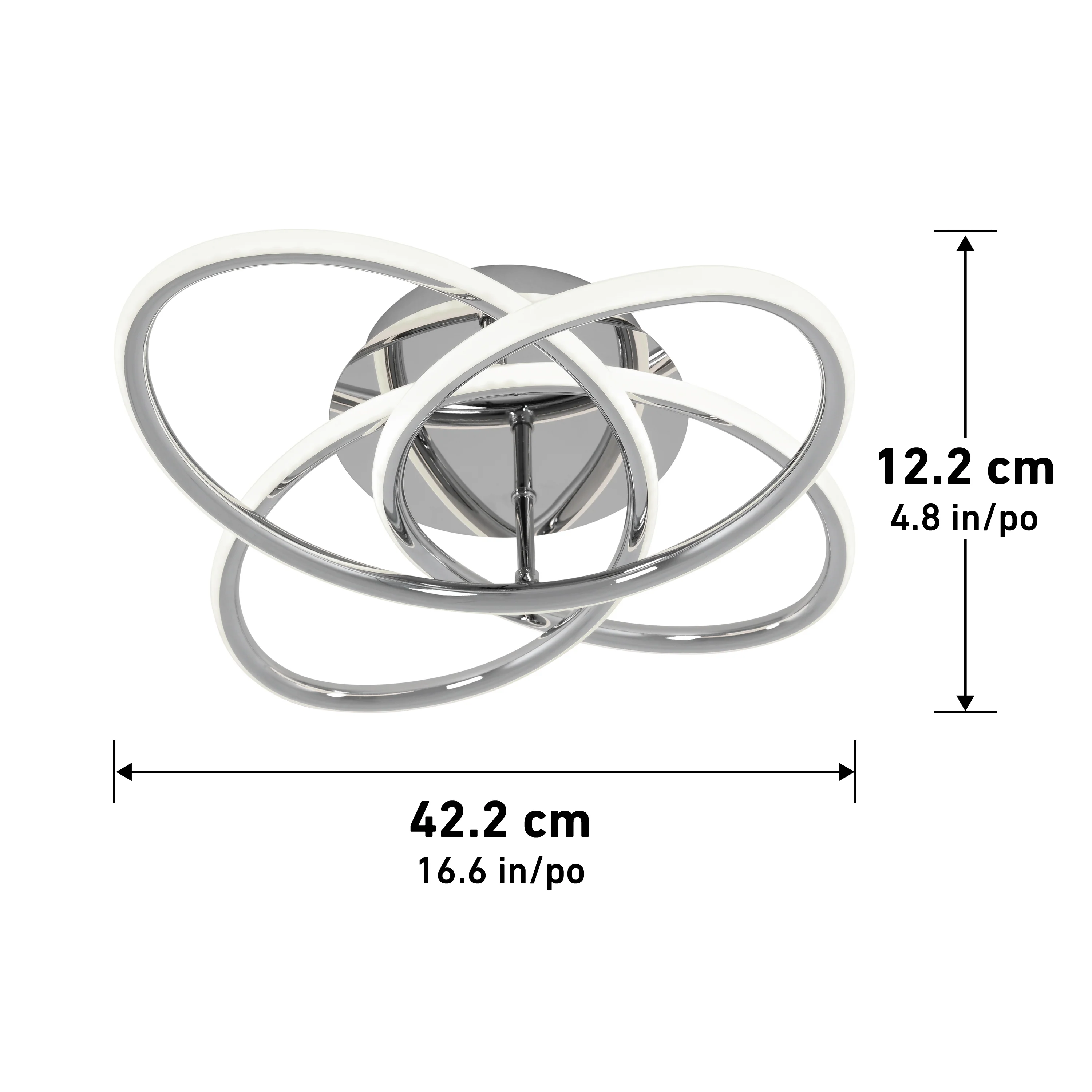 Swirl Butterfly 17 in. (42 cm) Modern LED Flush Mount Ceiling Light - Image 10