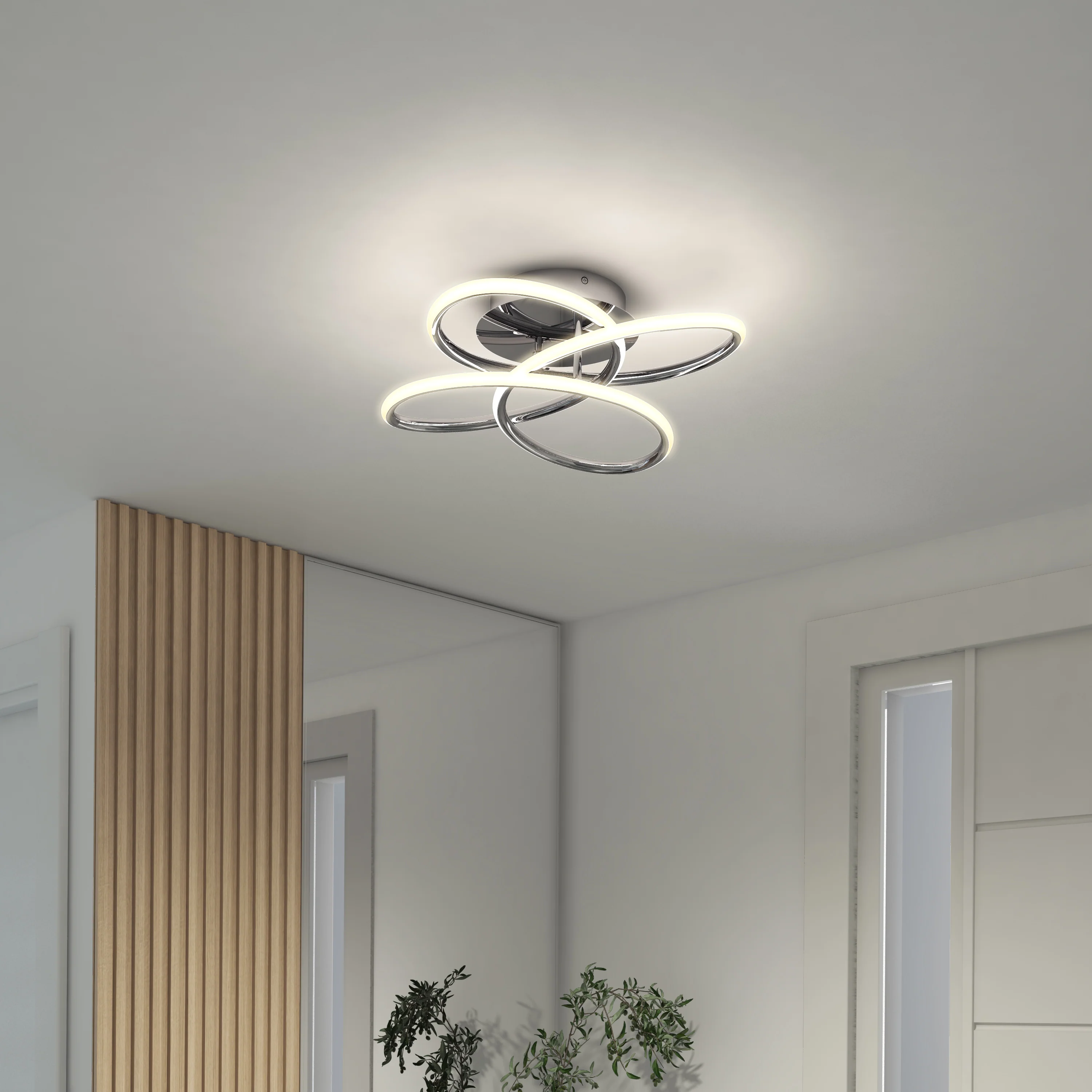 Swirl Butterfly 17 in. (42 cm) Modern LED Flush Mount Ceiling Light - Image 6