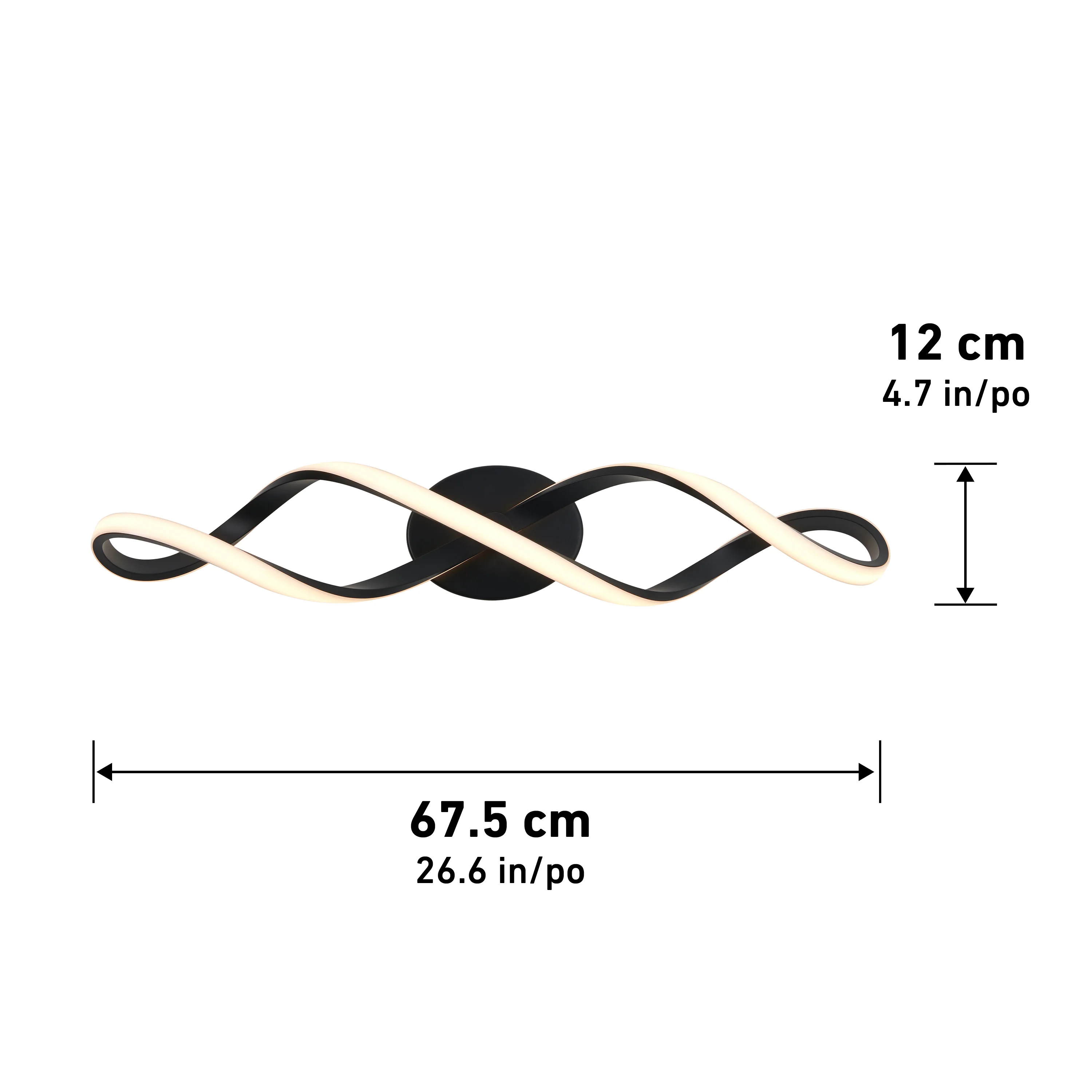 Swirl 27-in (68 cm) 3-Light Modern LED Vanity Light for Bathroom - Image 11