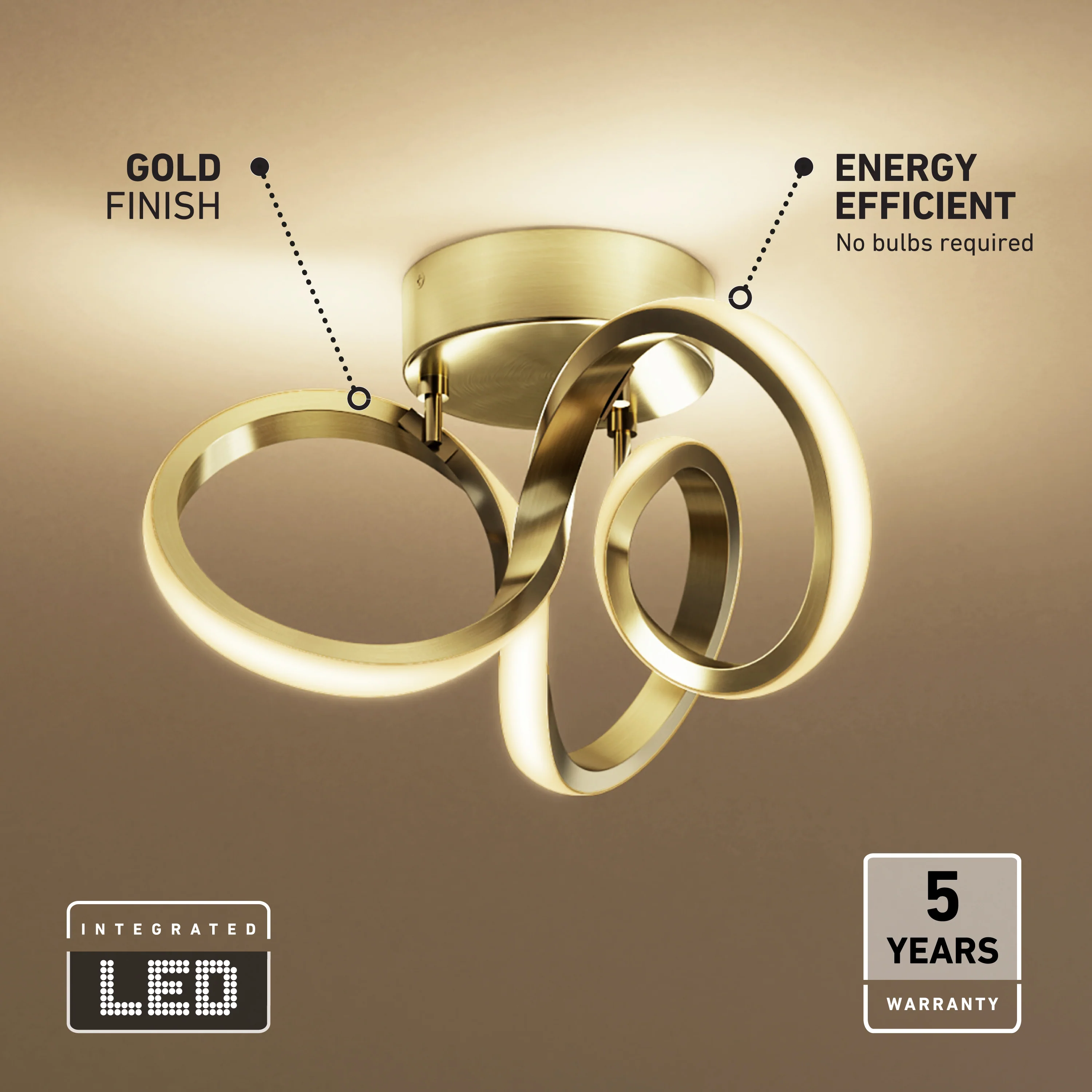 Swirl 14 in. (35 cm) Modern LED Flush Mount Ceiling Light - Image 17
