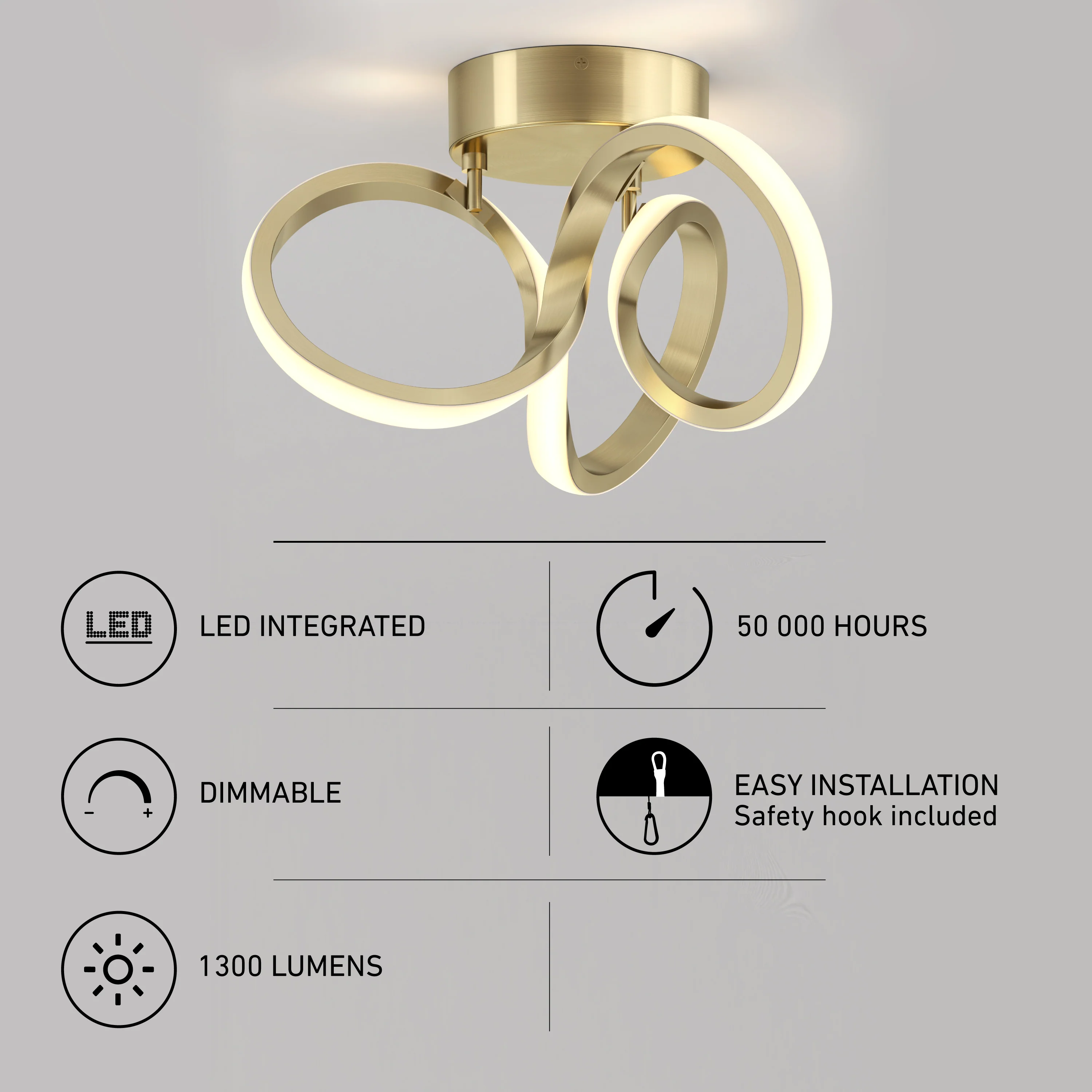 Swirl 14 in. (35 cm) Modern LED Flush Mount Ceiling Light - Image 18
