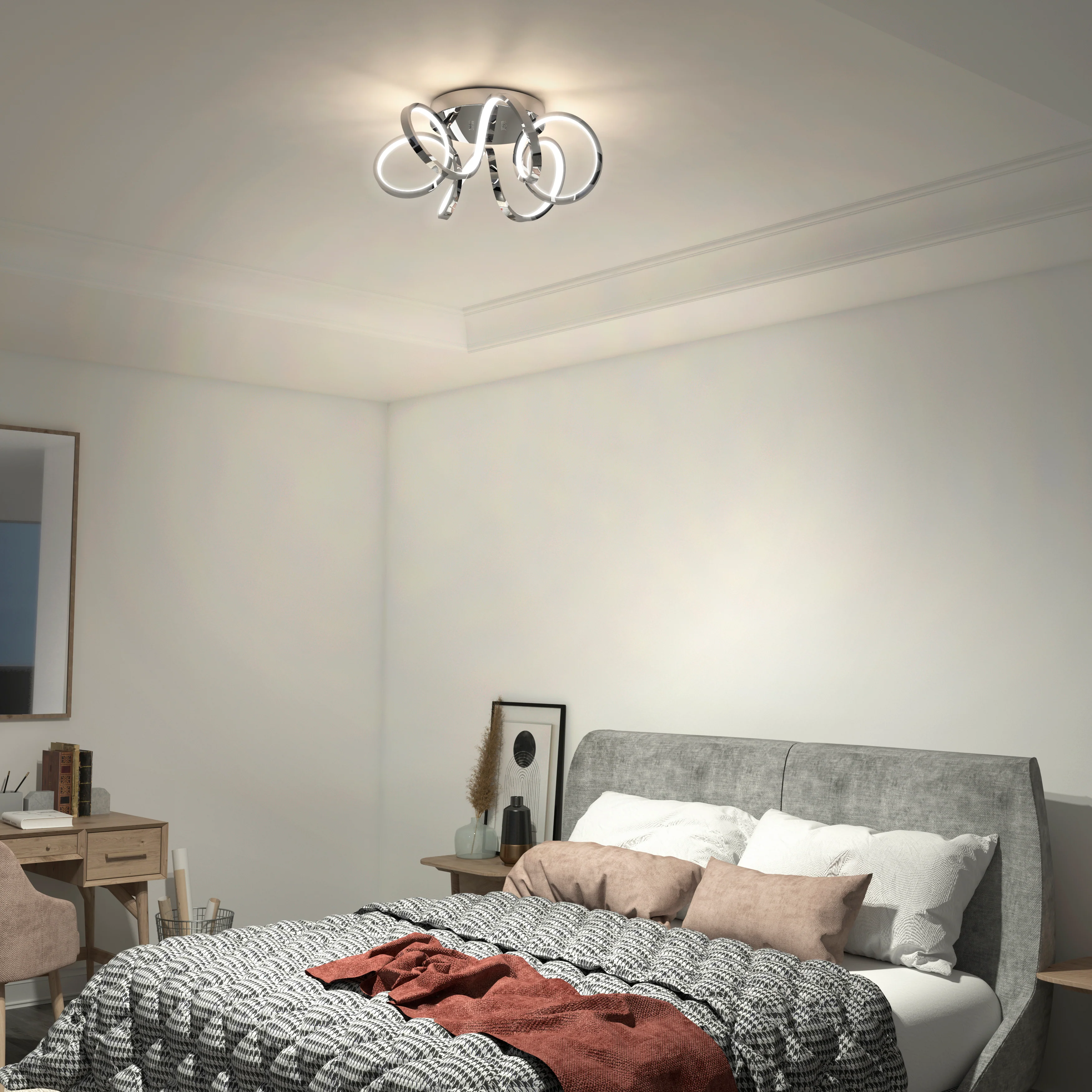 Swirl Ribbon 20 in. (50 cm) Modern LED Flush Mount Ceiling Light - Image 14