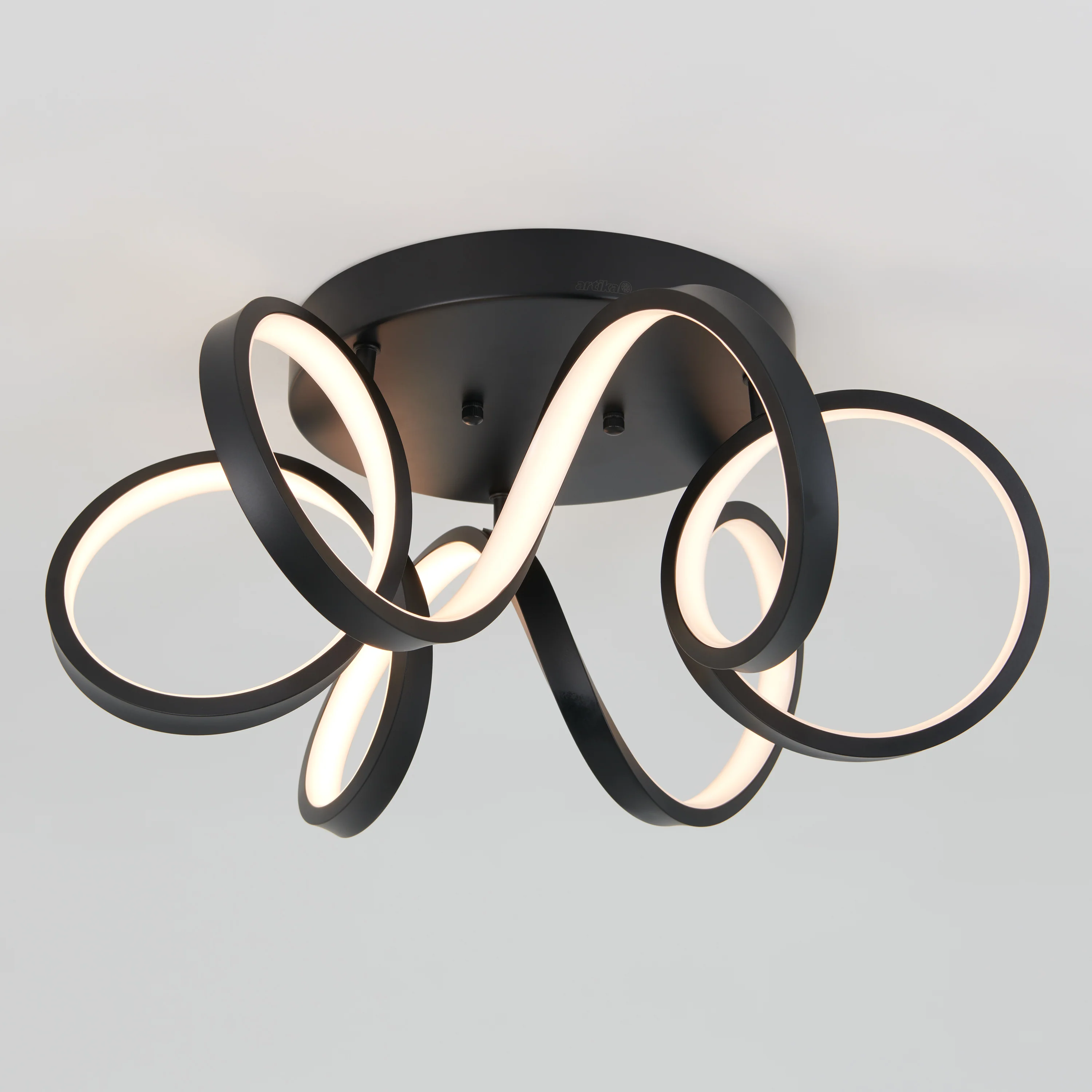 Swirl Ribbon 20 in. (50 cm) Modern LED Flush Mount Ceiling Light - Image 3