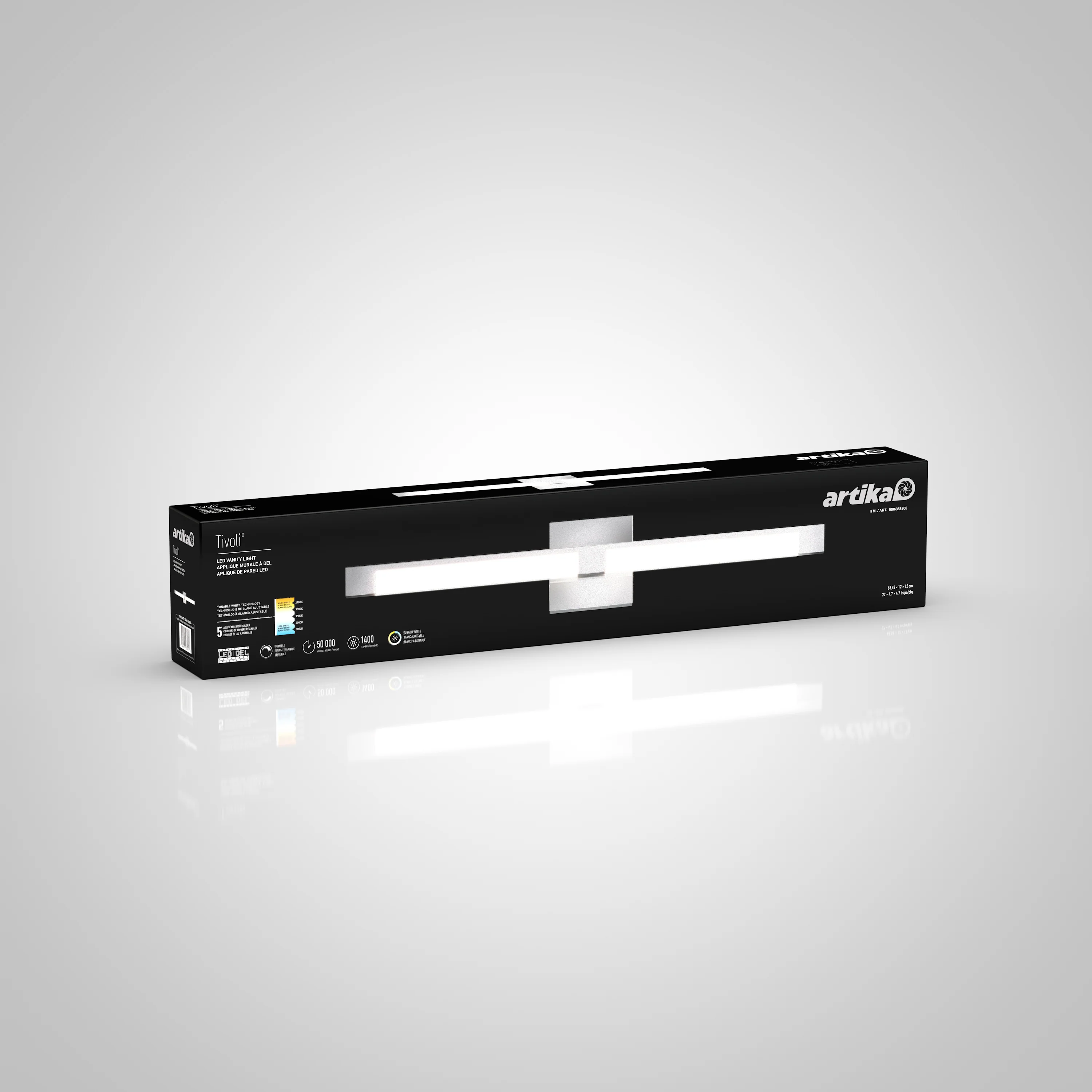 Tivoli 27-in (69 cm) Integrated LED 5-CCT Vanity Light Bar for Bathroom - Image 25