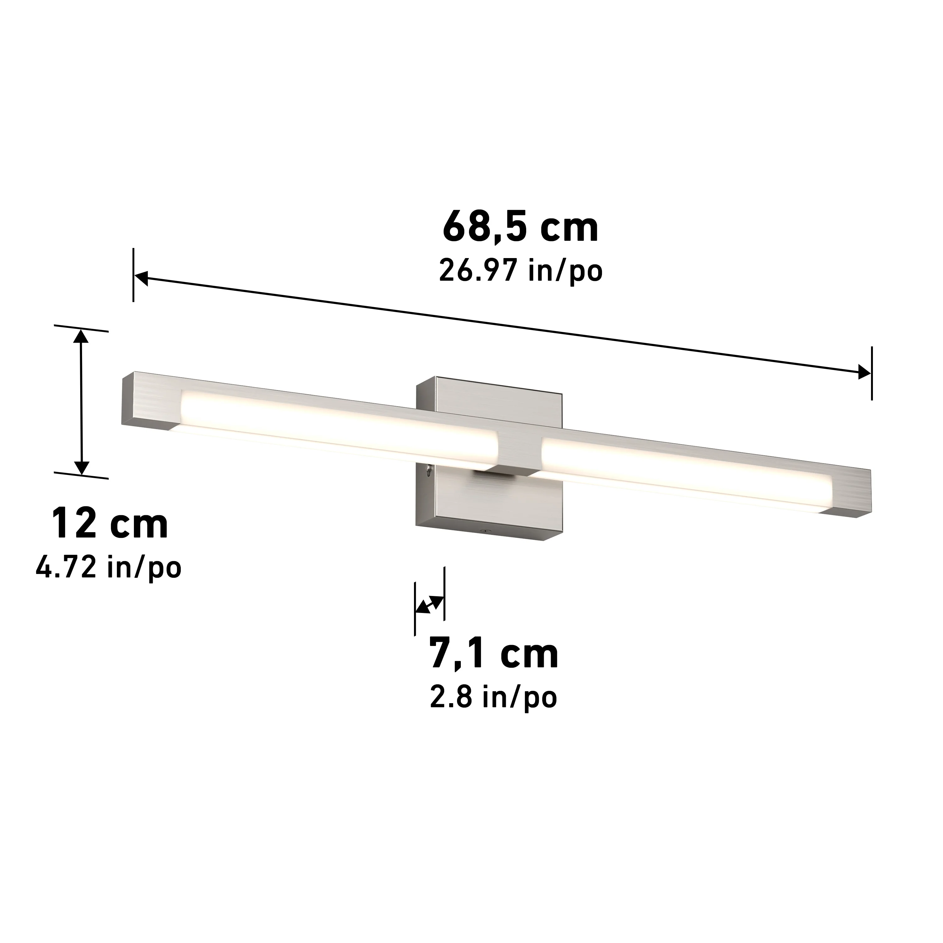 Tivoli 27-in (69 cm) Integrated LED 5-CCT Vanity Light Bar for Bathroom - Image 42