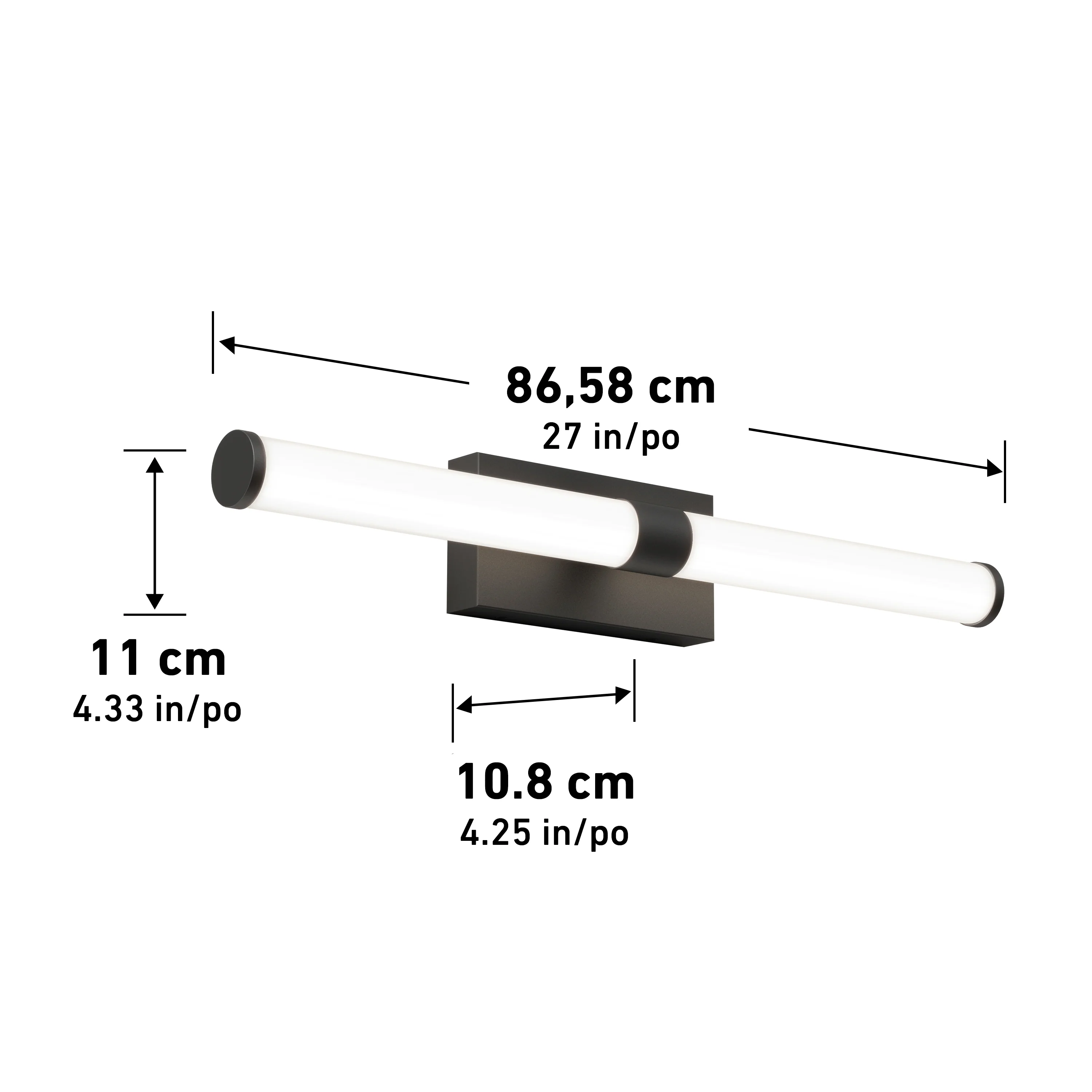 Vitoro 27-in (69 cm) Integrated LED Vanity Light Bar for Bathroom - Image 9