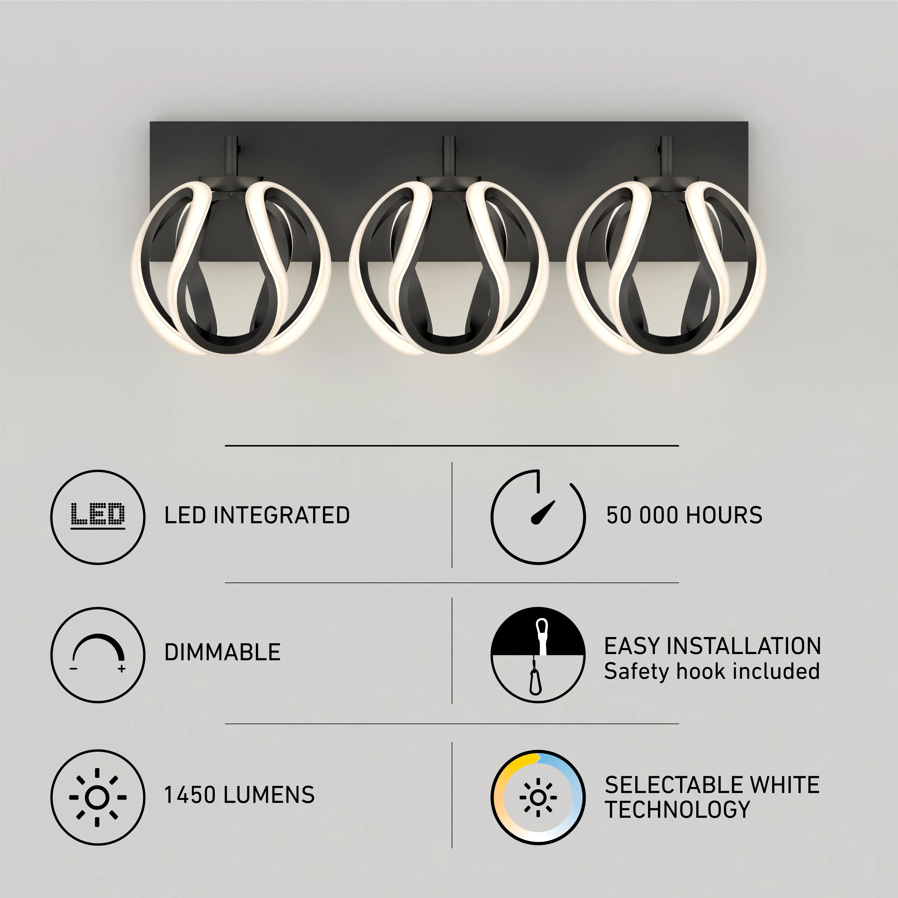 Vivaldi 22-in (55 cm) Integrated LED 3-CCT Vanity Light for Bathroom - Image 11
