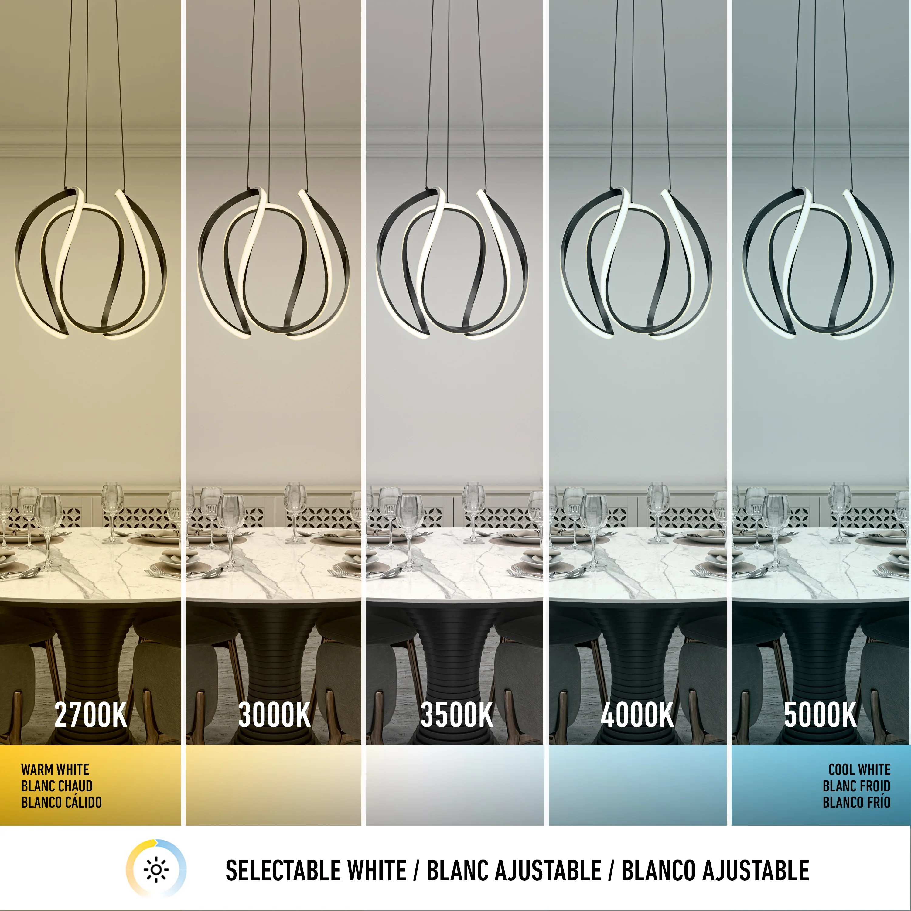 Vivaldi Big LED pendant light 5 CCT - Image 6