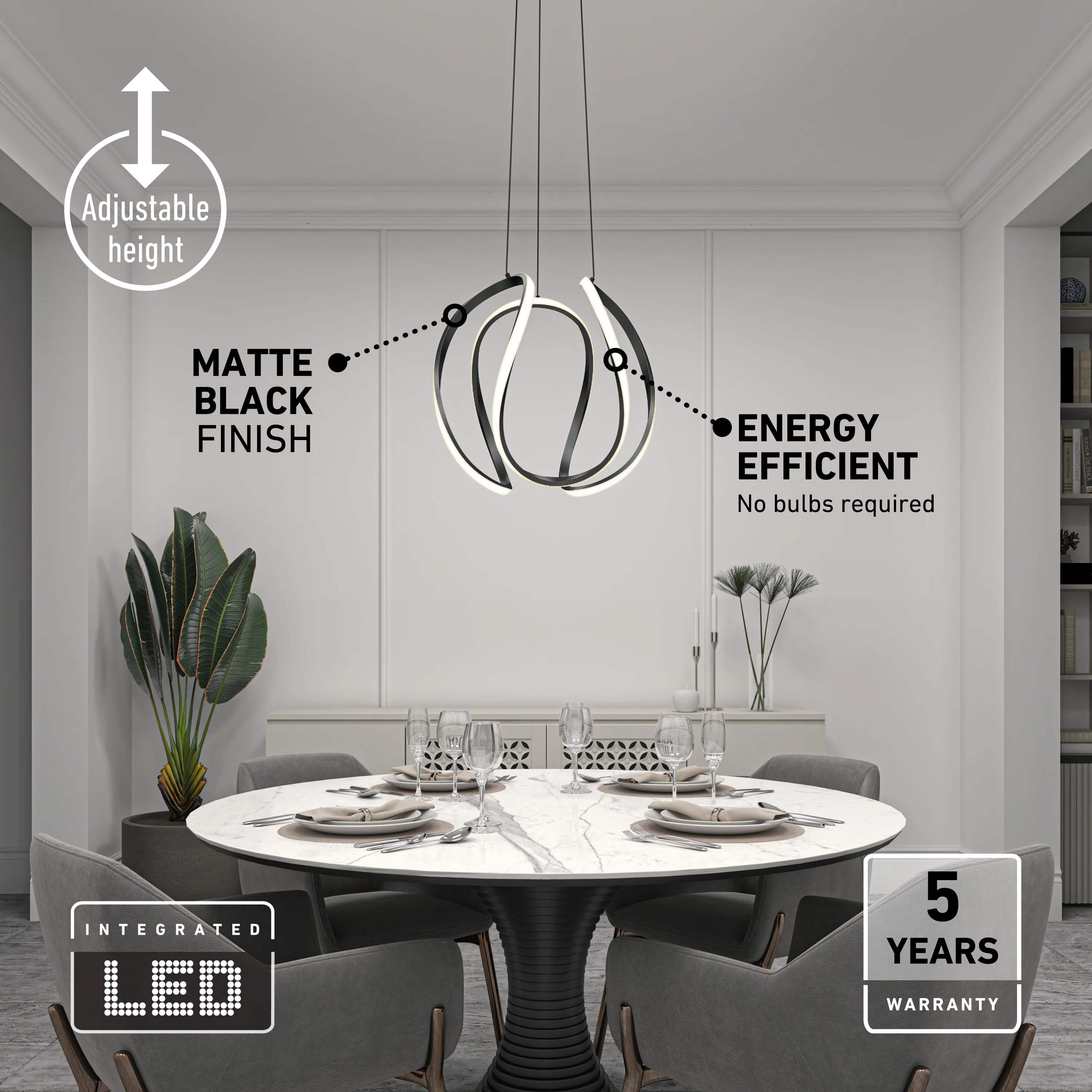 Vivaldi Big LED pendant light 5 CCT - Image 7