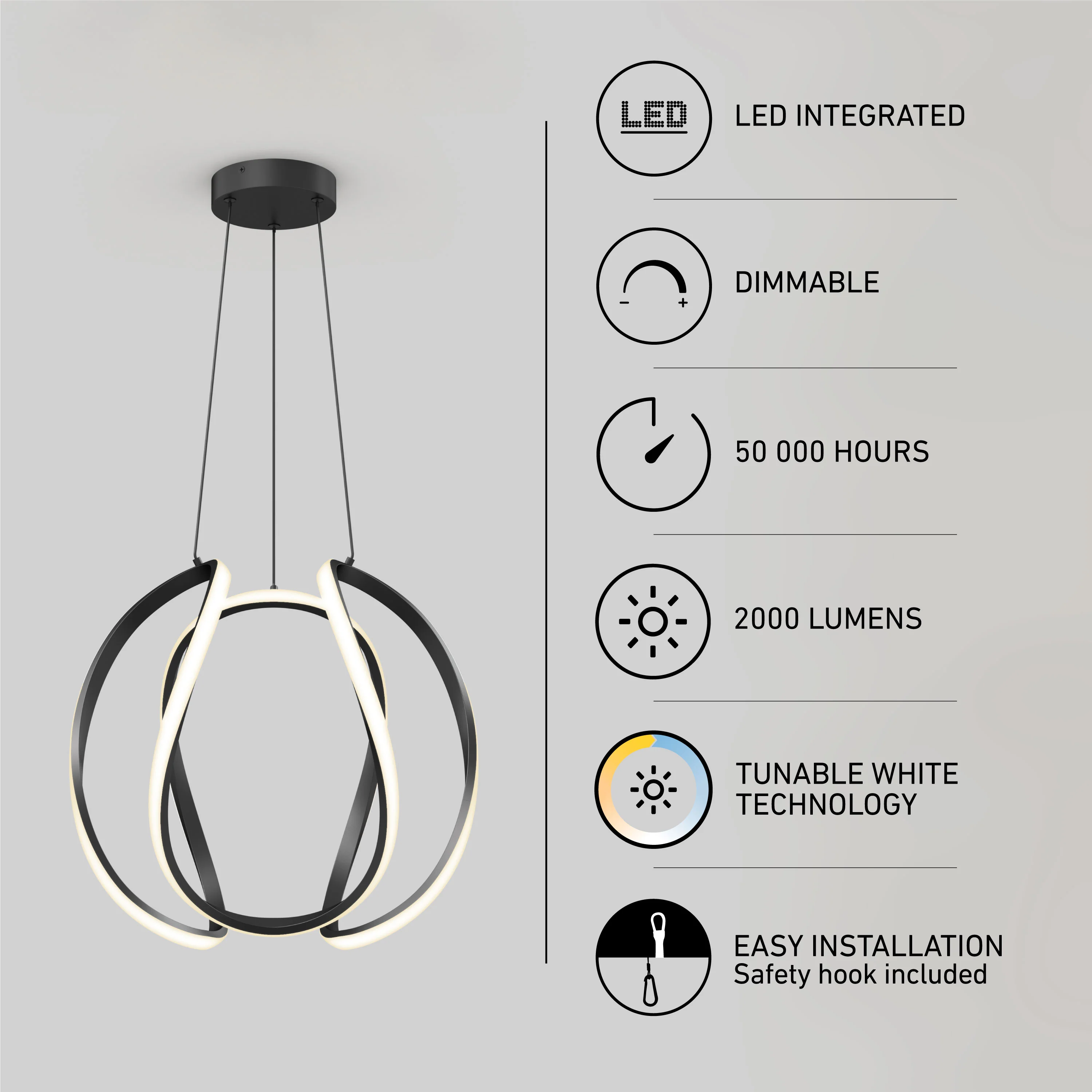 Vivaldi Big LED pendant light 5 CCT - Image 8