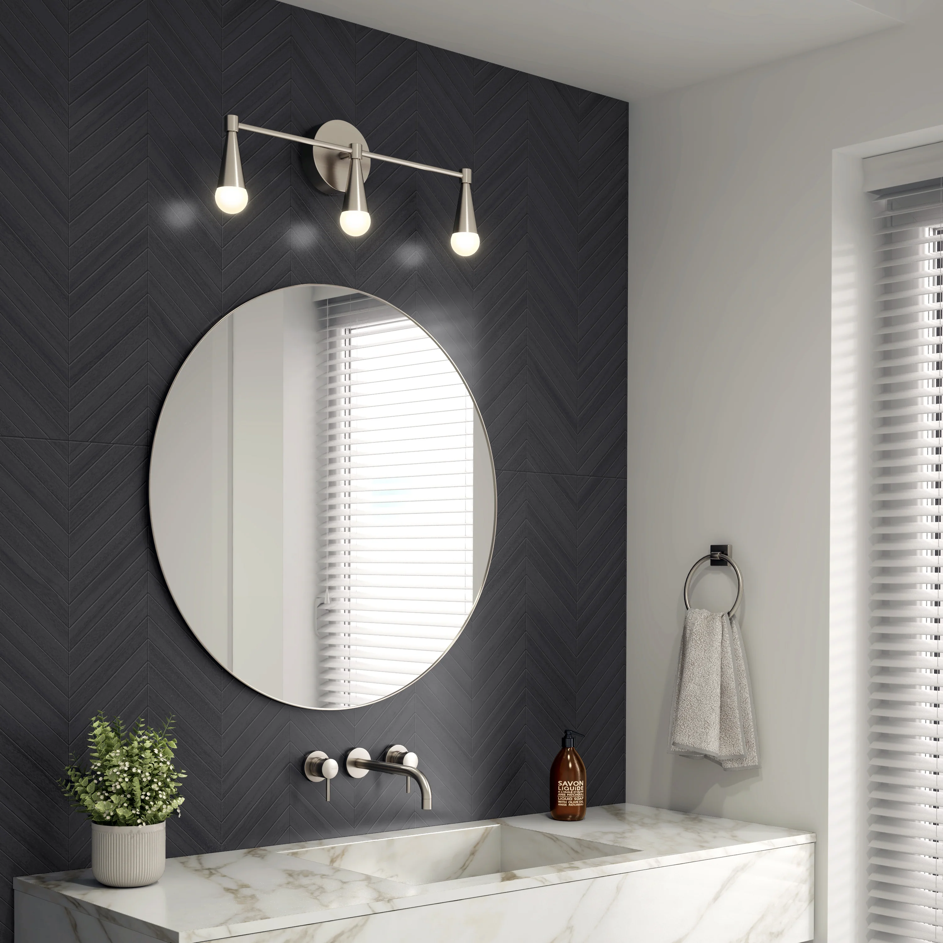 Wayden 21-in (53 cm) Integrated LED 3-CCT Vanity Light for Bathroom