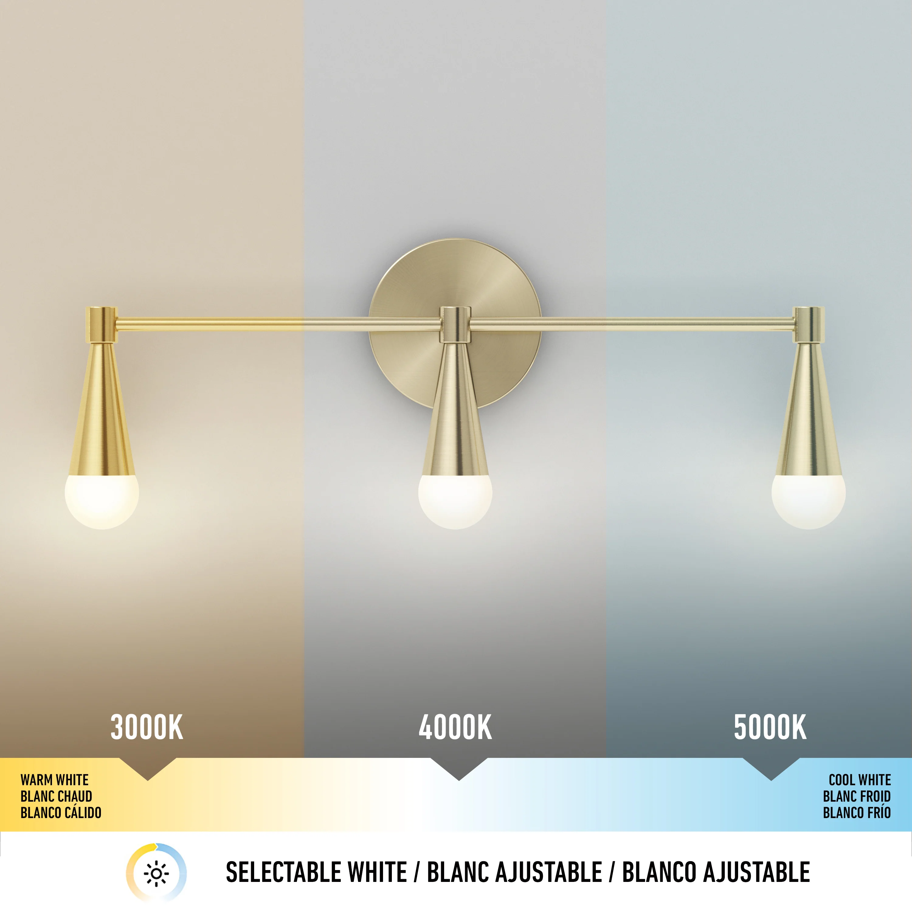 Wayden 21-in (53 cm) Integrated LED 3-CCT Vanity Light for Bathroom - Image 27