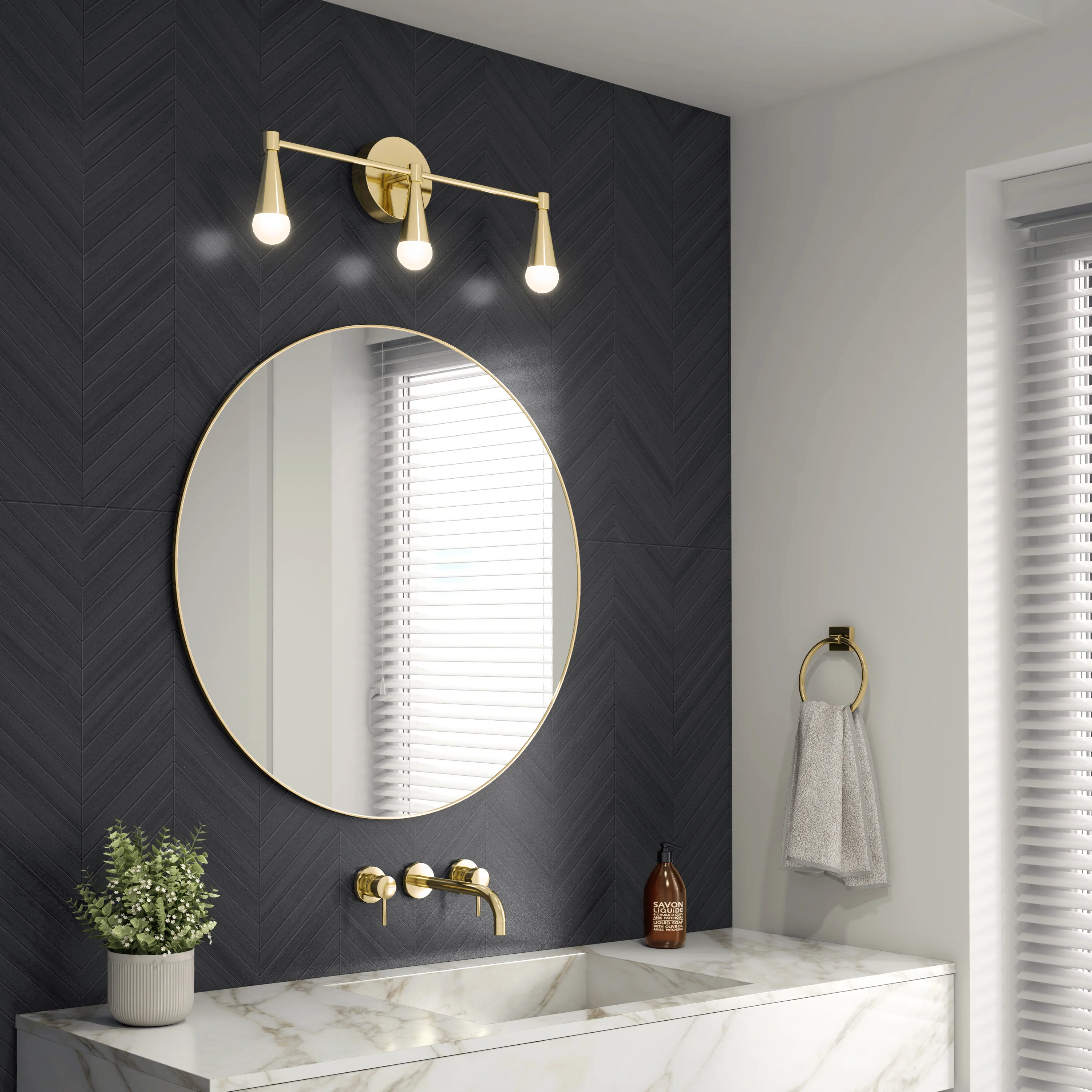 Wayden 21-in (53 cm) Integrated LED 3-CCT Vanity Light for Bathroom - Image 29
