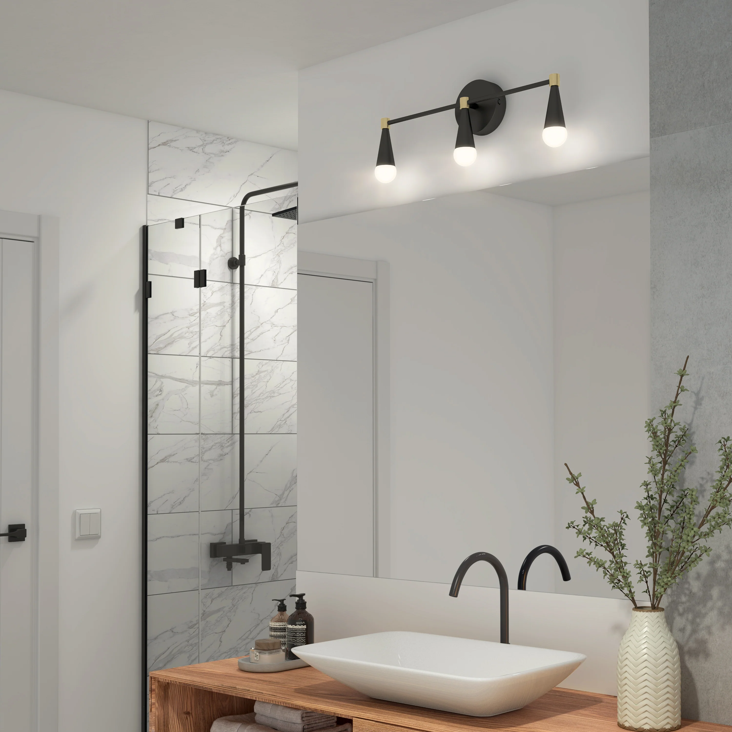 Wayden 21-in (53 cm) Integrated LED 3-CCT Vanity Light for Bathroom - Image 43
