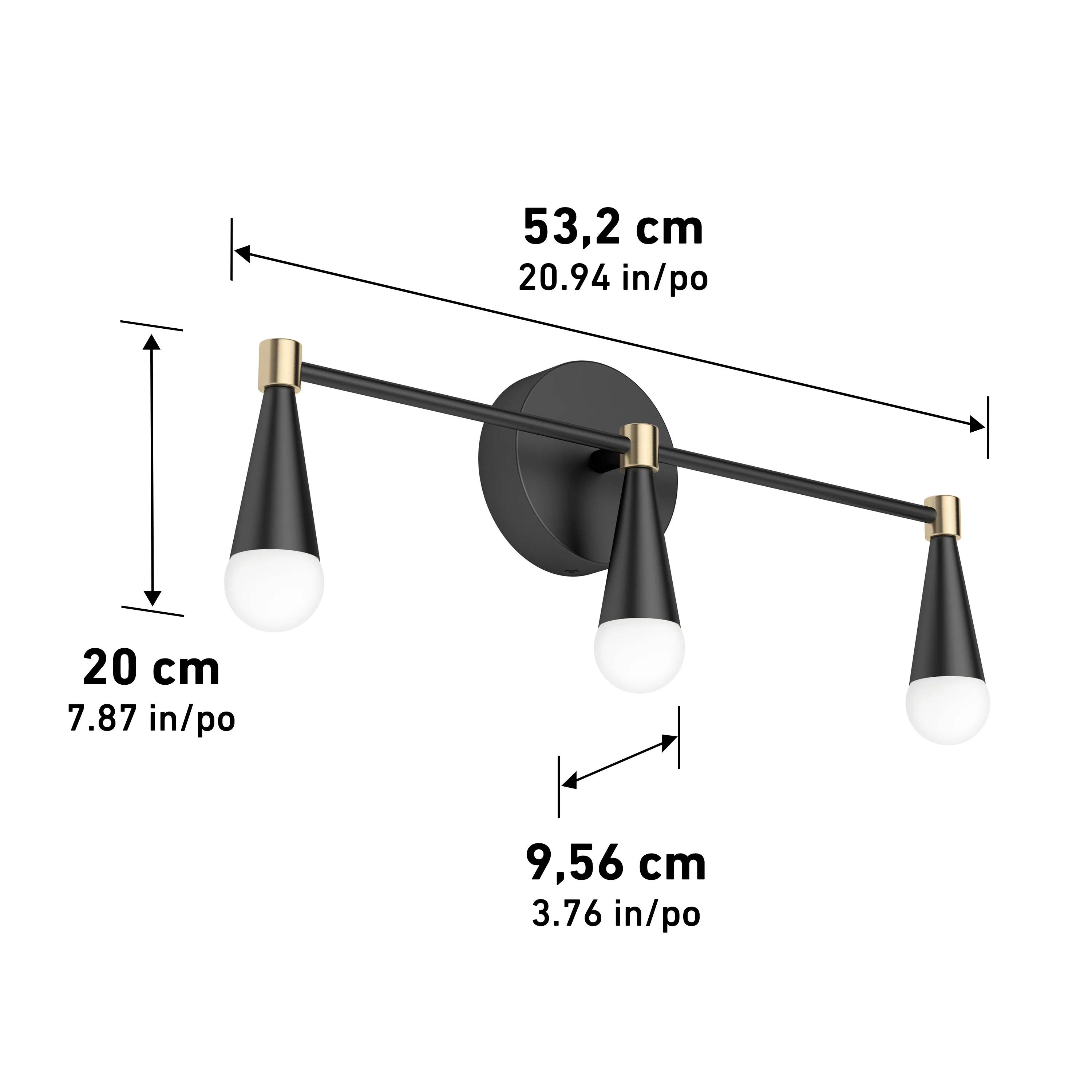 Wayden 21-in (53 cm) Integrated LED 3-CCT Vanity Light for Bathroom - Image 47