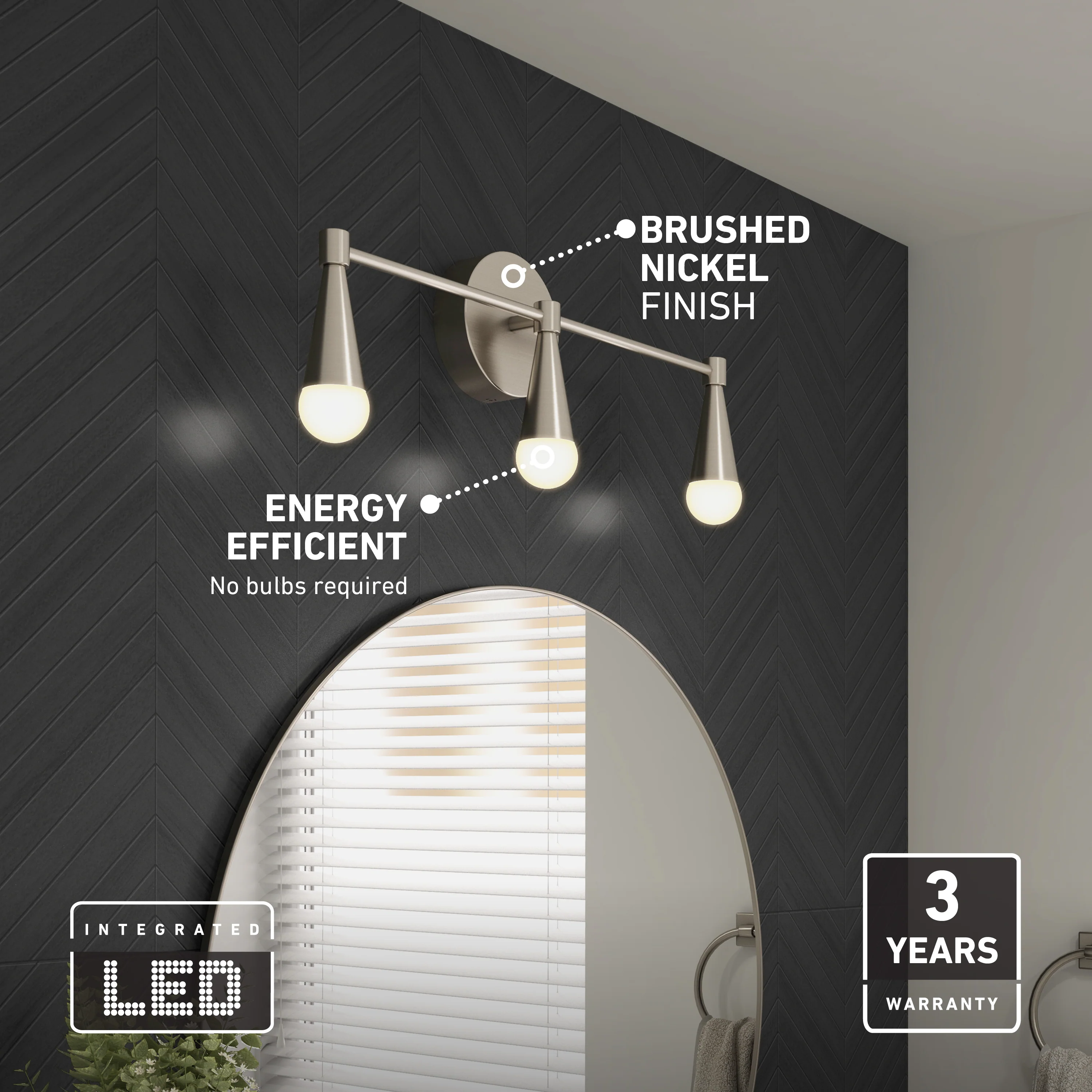 Wayden 21-in (53 cm) Integrated LED 3-CCT Vanity Light for Bathroom - Image 9