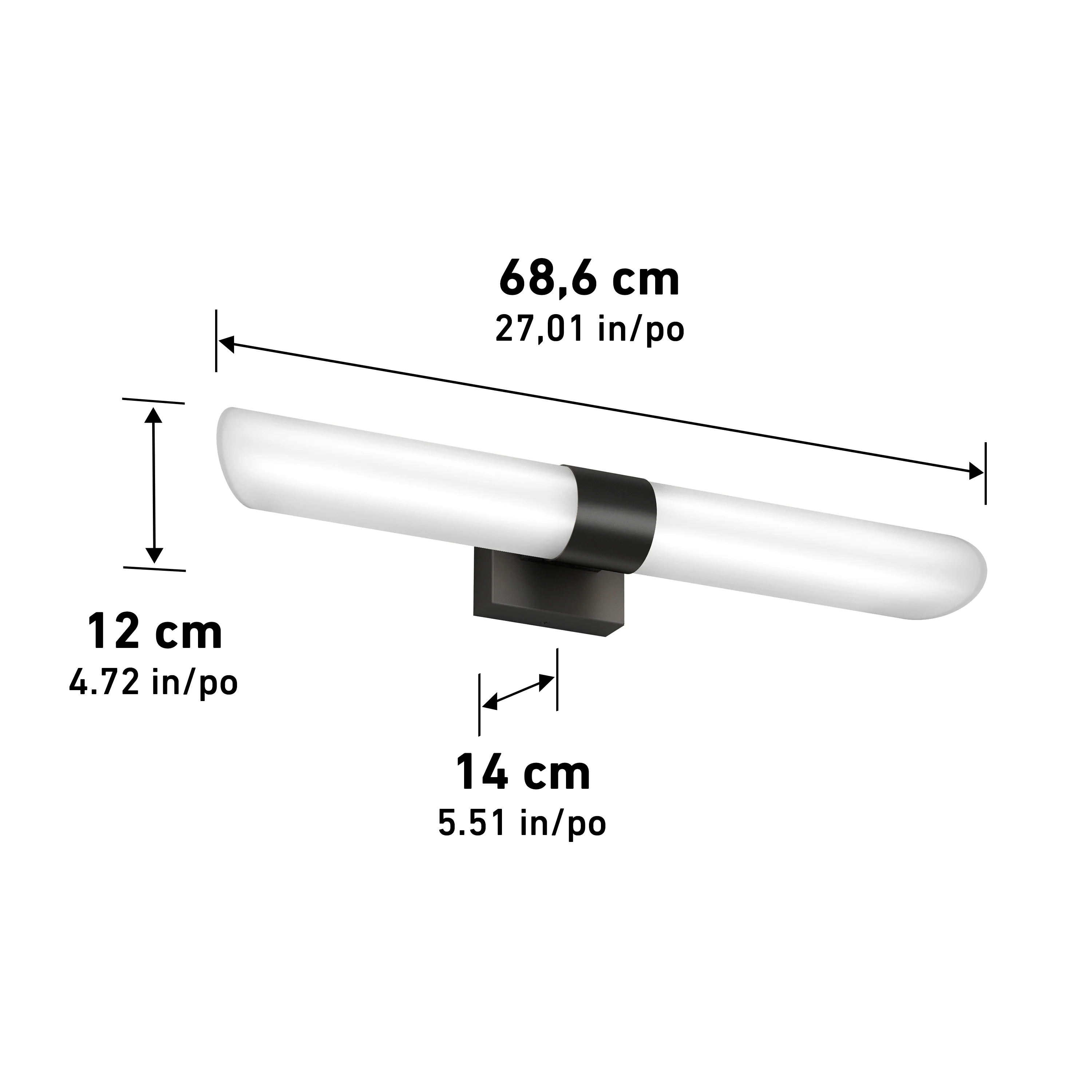 Wilton 27-in (69 cm) Integrated LED 5-CCT Vanity Light Bar for Bathroom - Image 15
