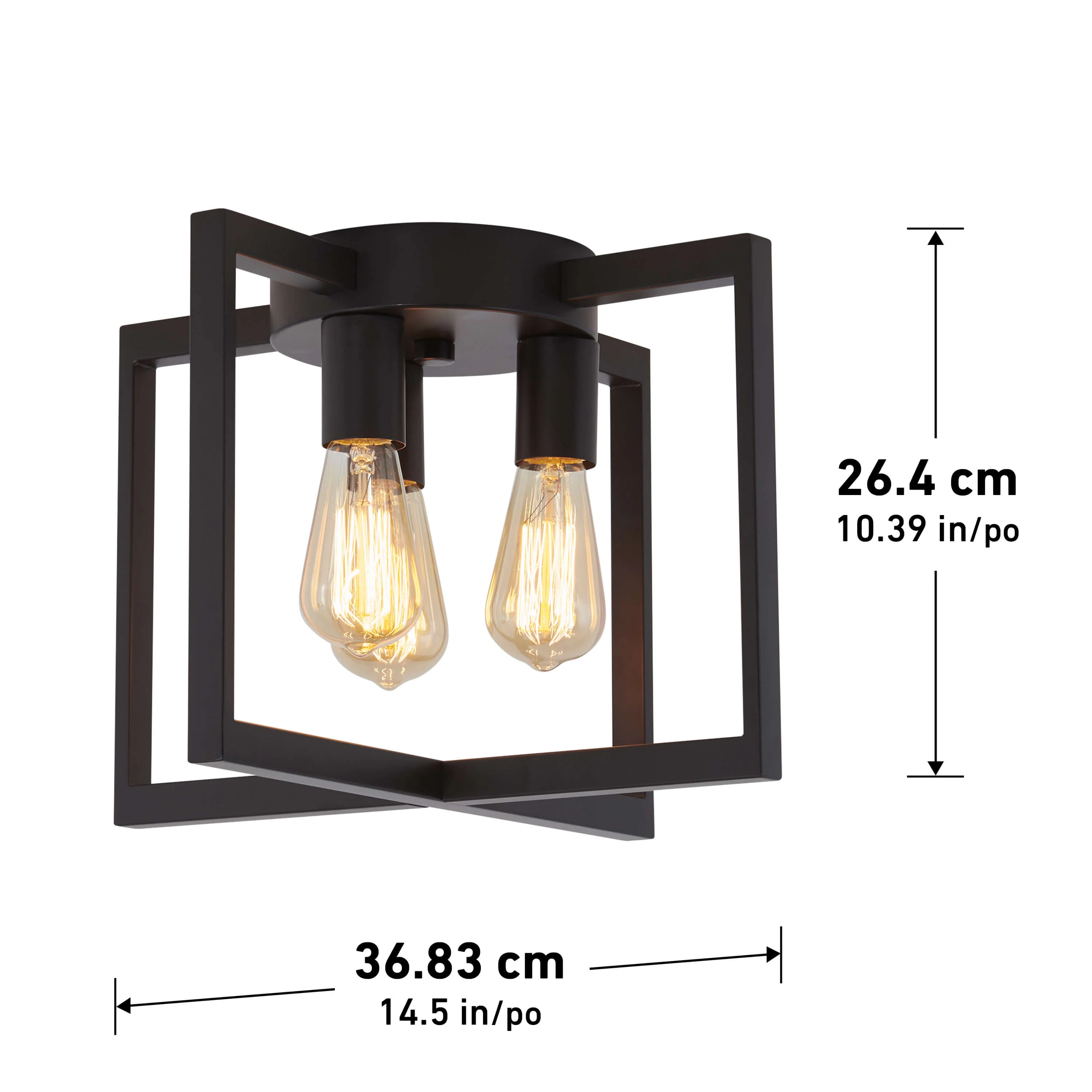 Yale 3-light 15 in. (37 cm) LED Flush Mount Ceiling Light - Image 8
