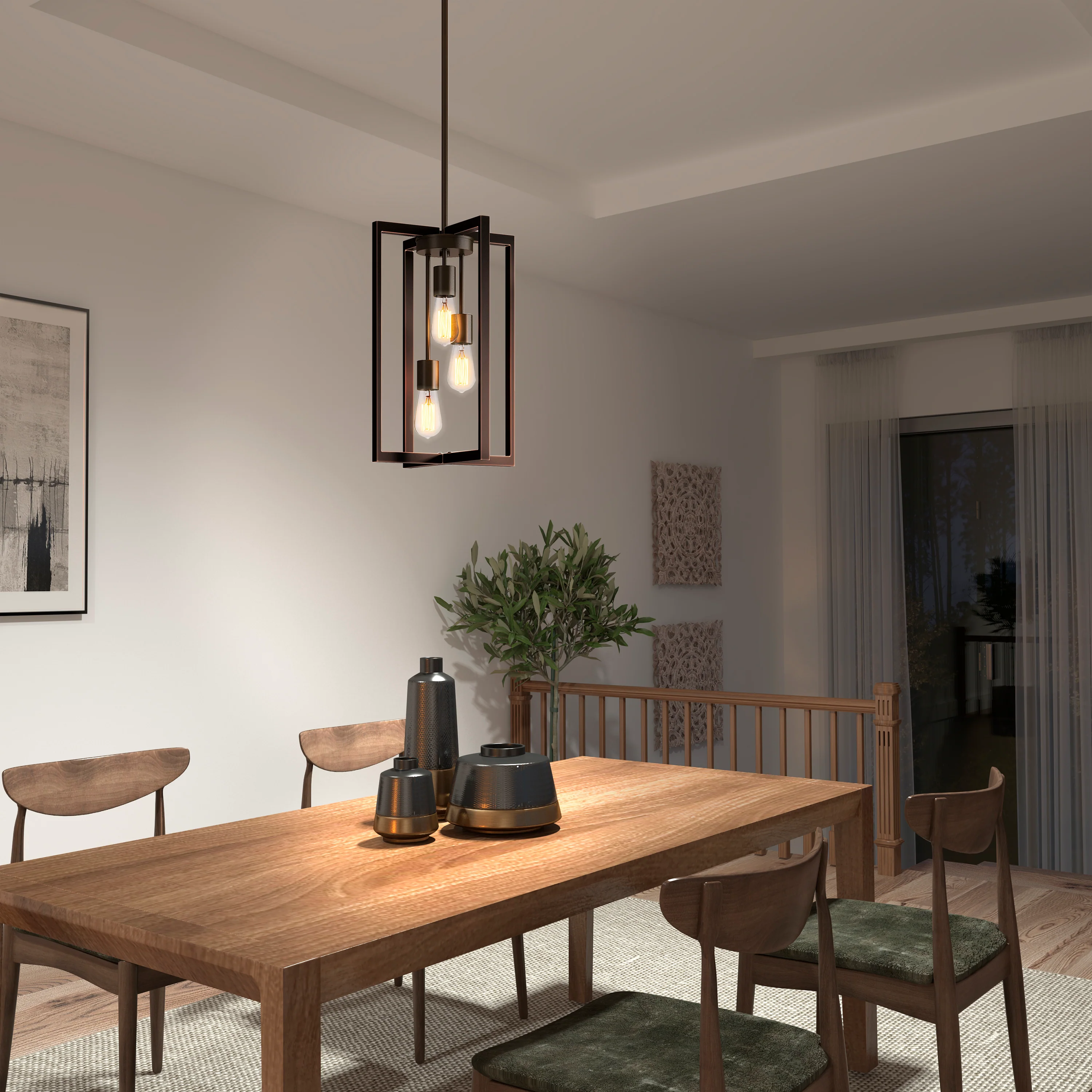 Yale 3-light LED chandelier - Image 6